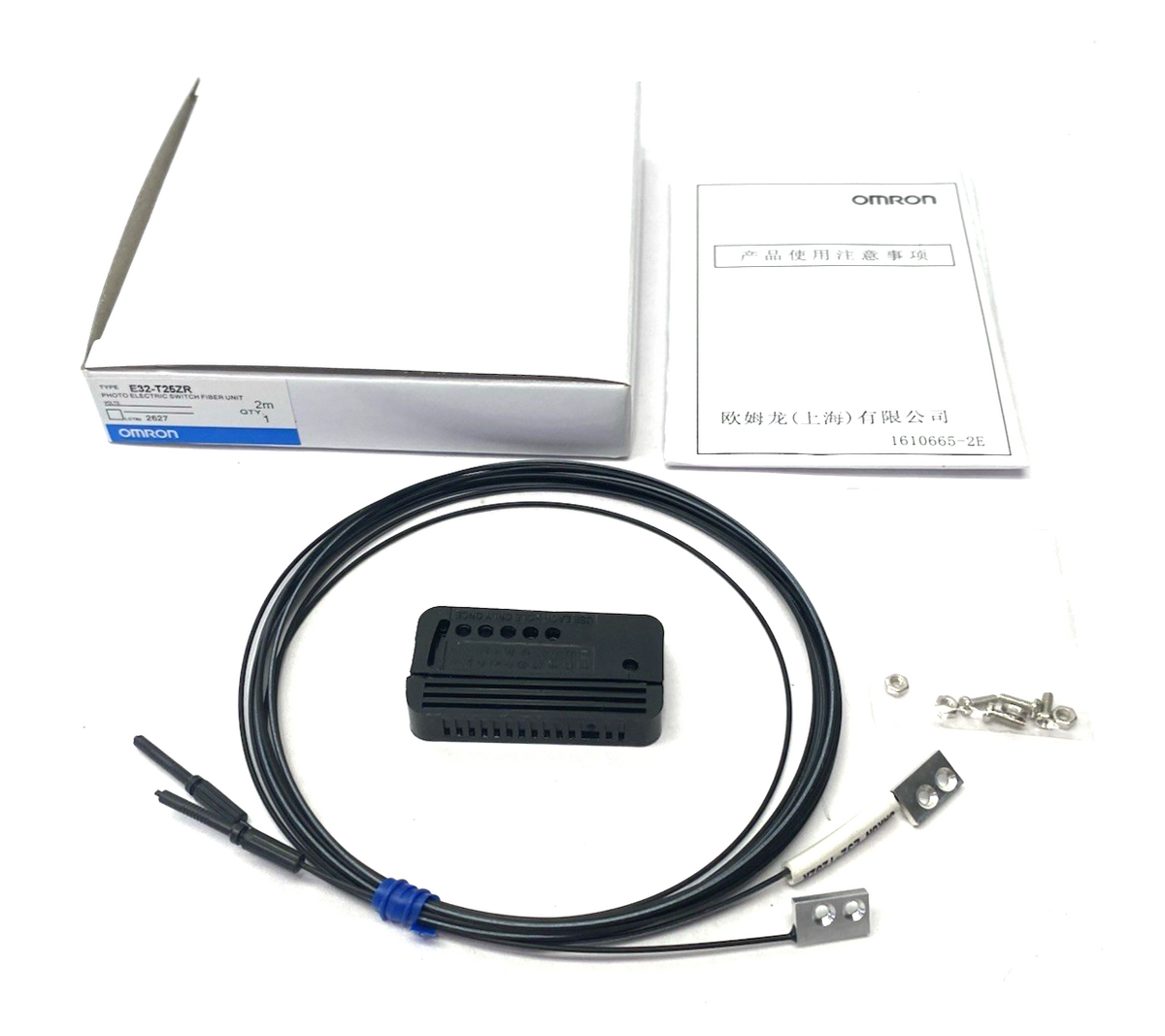 E32-T25ZR 2M | Omron Fiber Optic Photoelectric Sensor, Through-Beam - New - Maverick Industrial Sales