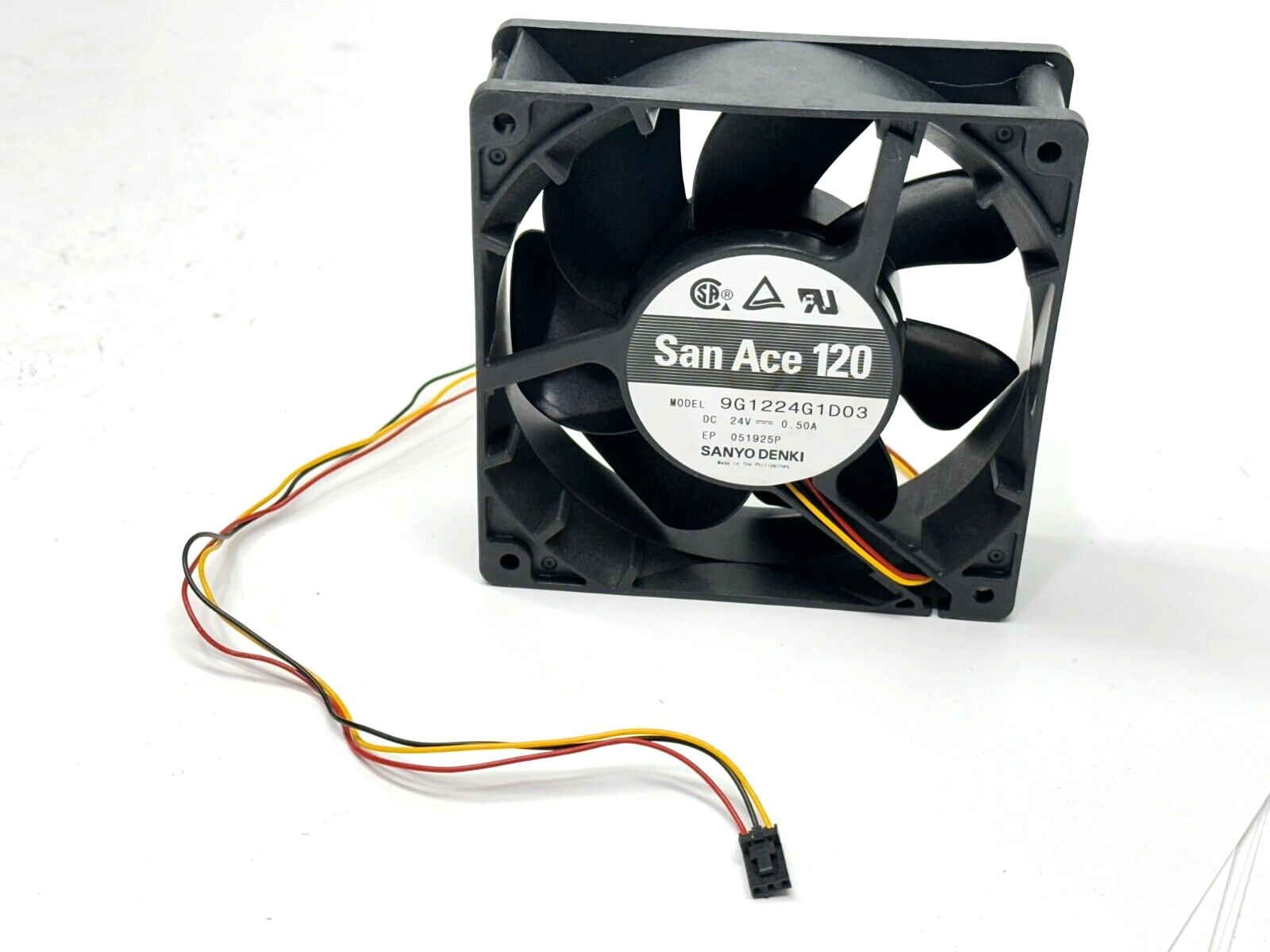 Sanyo Denki 9G1224G1Do3 San Ace 120 Machine Cooling Fan 051925P 0.5A 24VDC - Maverick Industrial Sales
