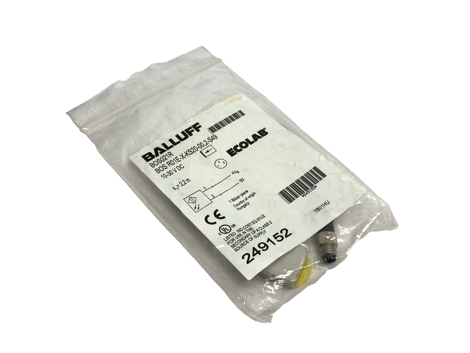 Balluff B0S R01E-PS-KE20-00,2-S49 Through-Beam Sensor B0S021N - New - Maverick Industrial Sales