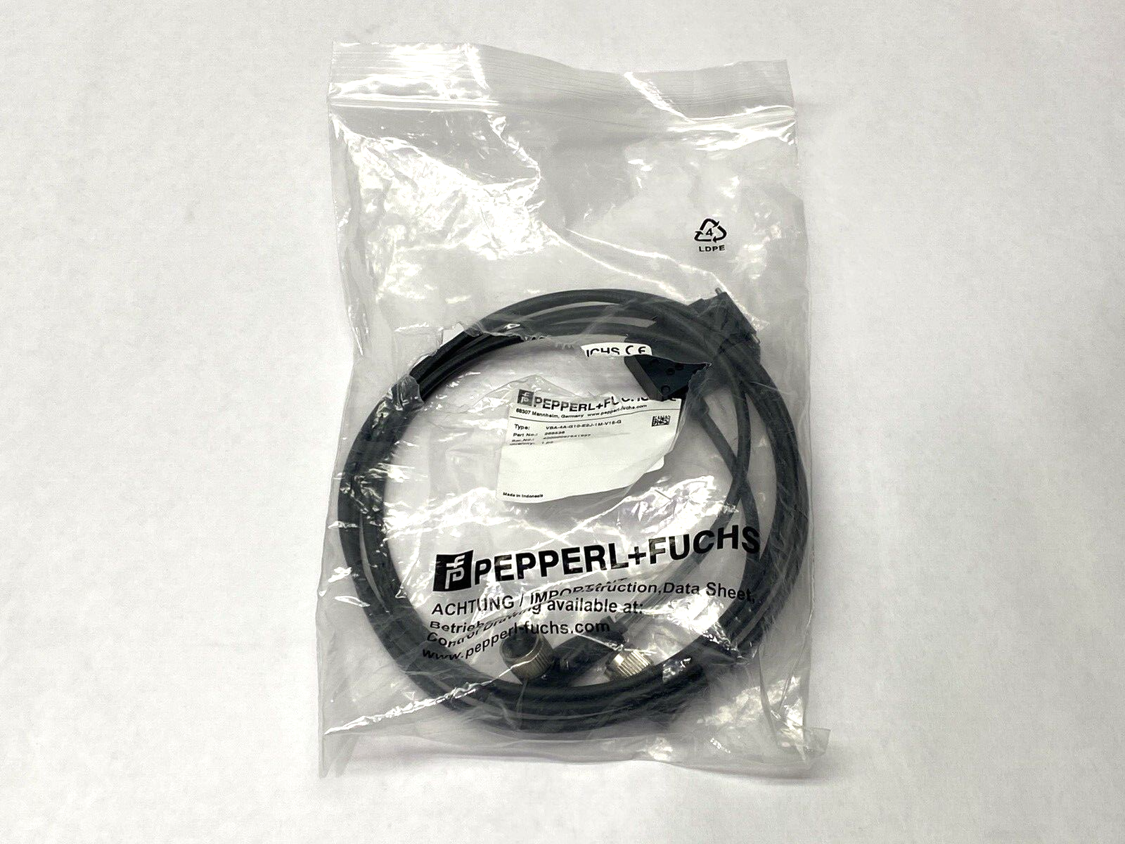 VBA-4A-G10-E2J-1M-V15-G, 268536 | Pepperl+Fuchs VBA-4A-G10-E2J-1M-V15-G Interface Actuator Module 268536 TORN BAG - New Other - Maverick Industrial Sales