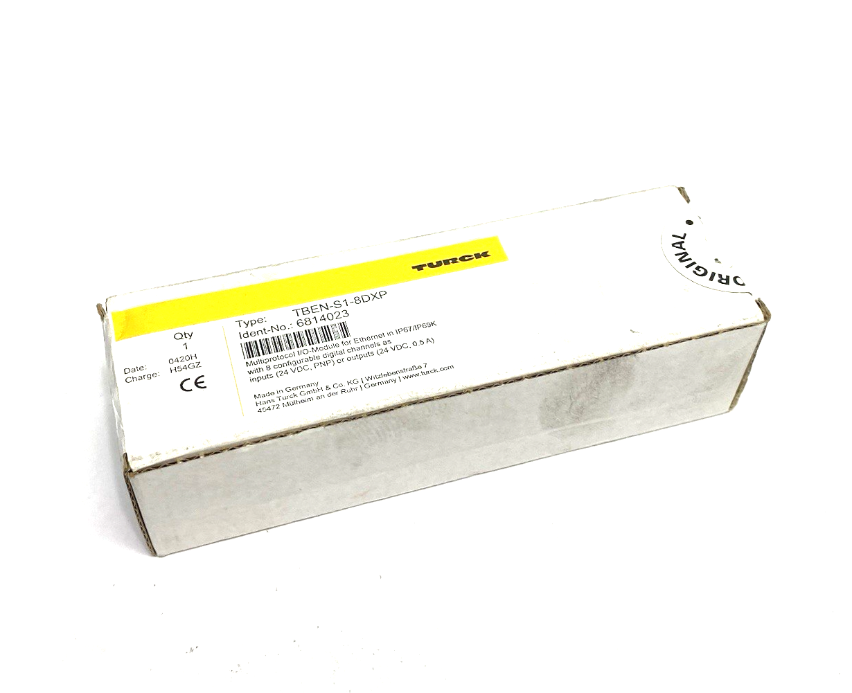 Turck 6814023 Compact Multiprotocol I/O Module for Ethernet TBEN-S1-8DXP - Maverick Industrial Sales