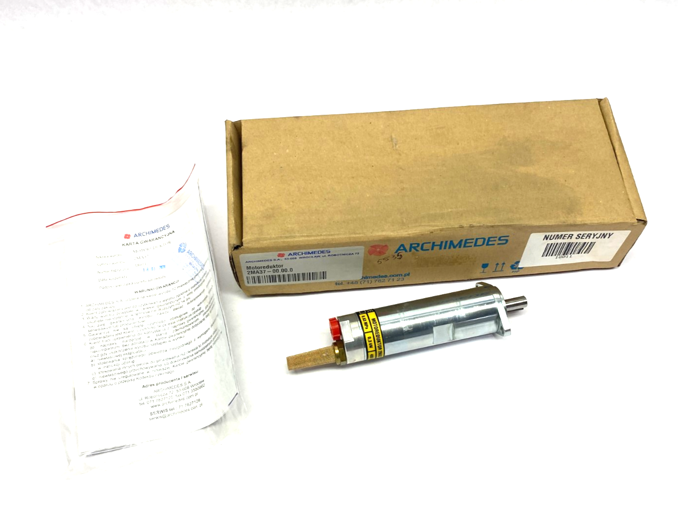 Archimedes 2MA37 Pneumatic Gearmotor 5077:1 Ratio 0.3kW - New – Open box - Maverick Industrial Sales