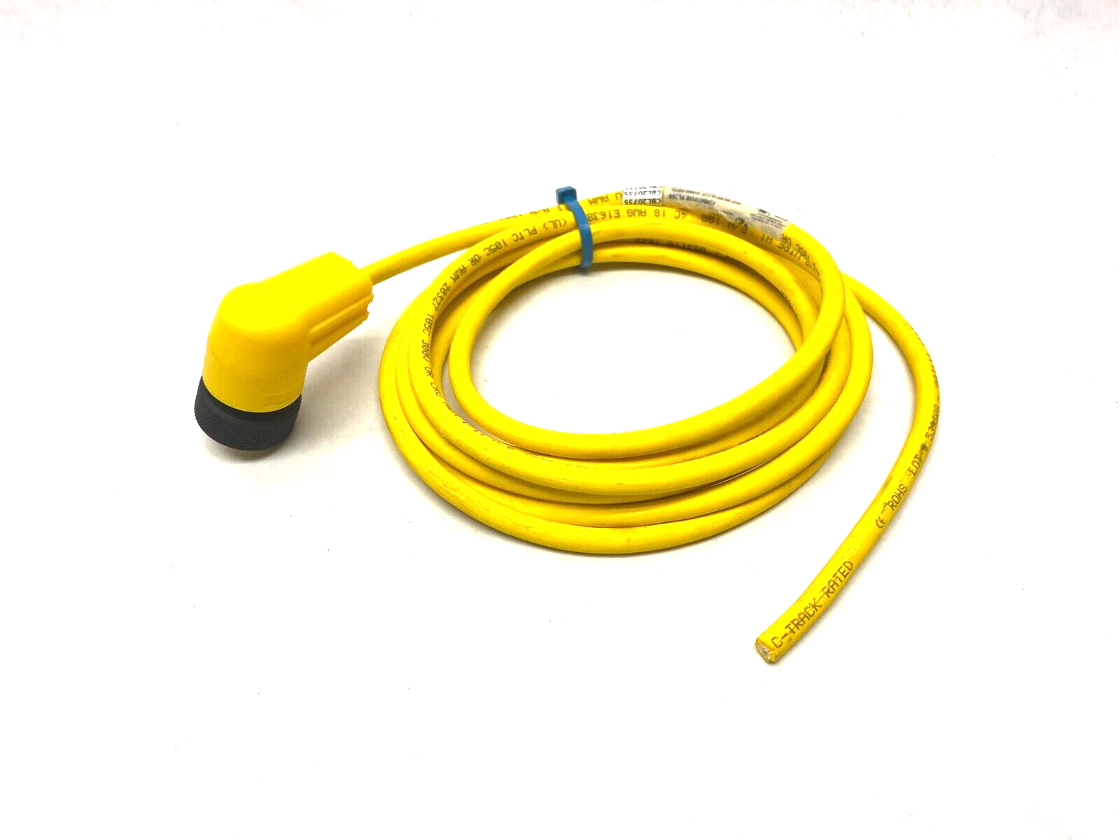 AlphaWire KW0400108 YL358 MiniF 90 Degree to Cut Cordset 4-Pole CUT TO 7 FOOT - Used - Maverick Industrial Sales