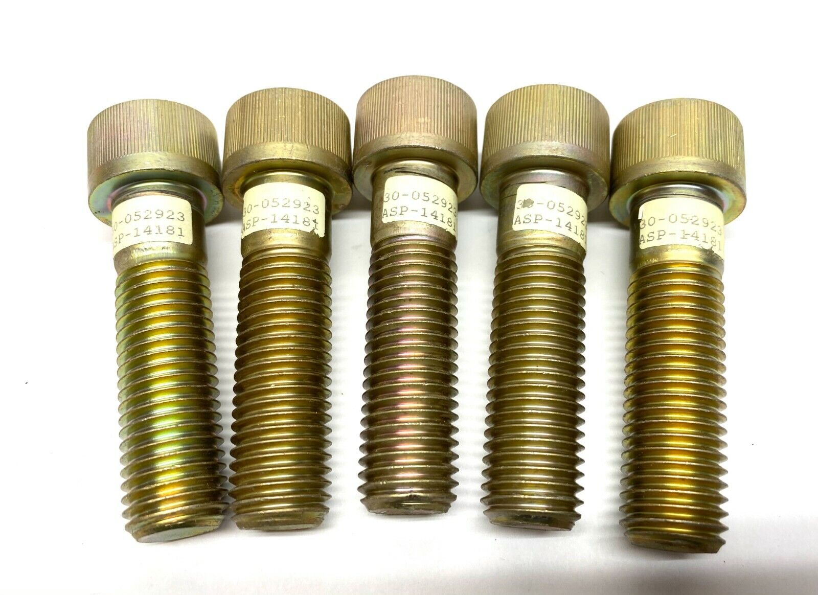 Socket Head Cap Screw Yellow Zinc 7/8-9" x 3-1/8" LOT OF 5 - New – Open box - Maverick Industrial Sales