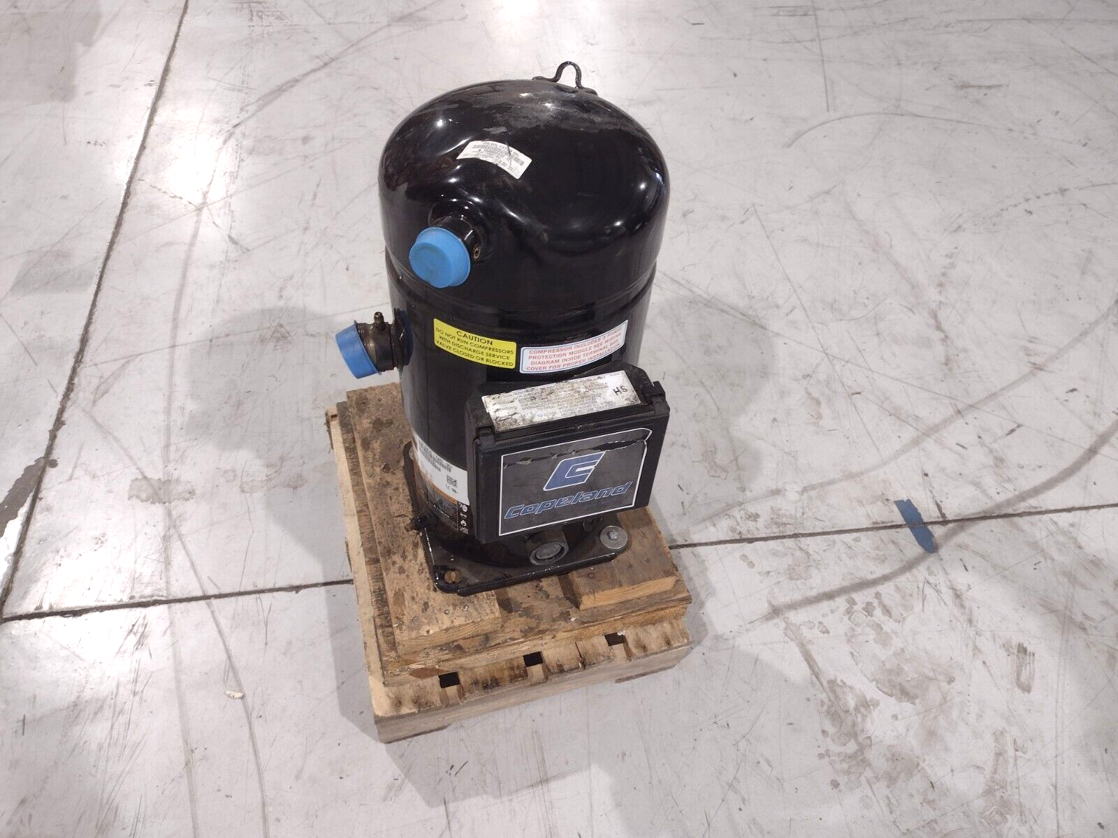 Emerson Copeland Scroll ZF48K4E-TWD-951 Hermetic Scroll Compressor 460/3/60 POE - For parts or not working - Maverick Industrial Sales