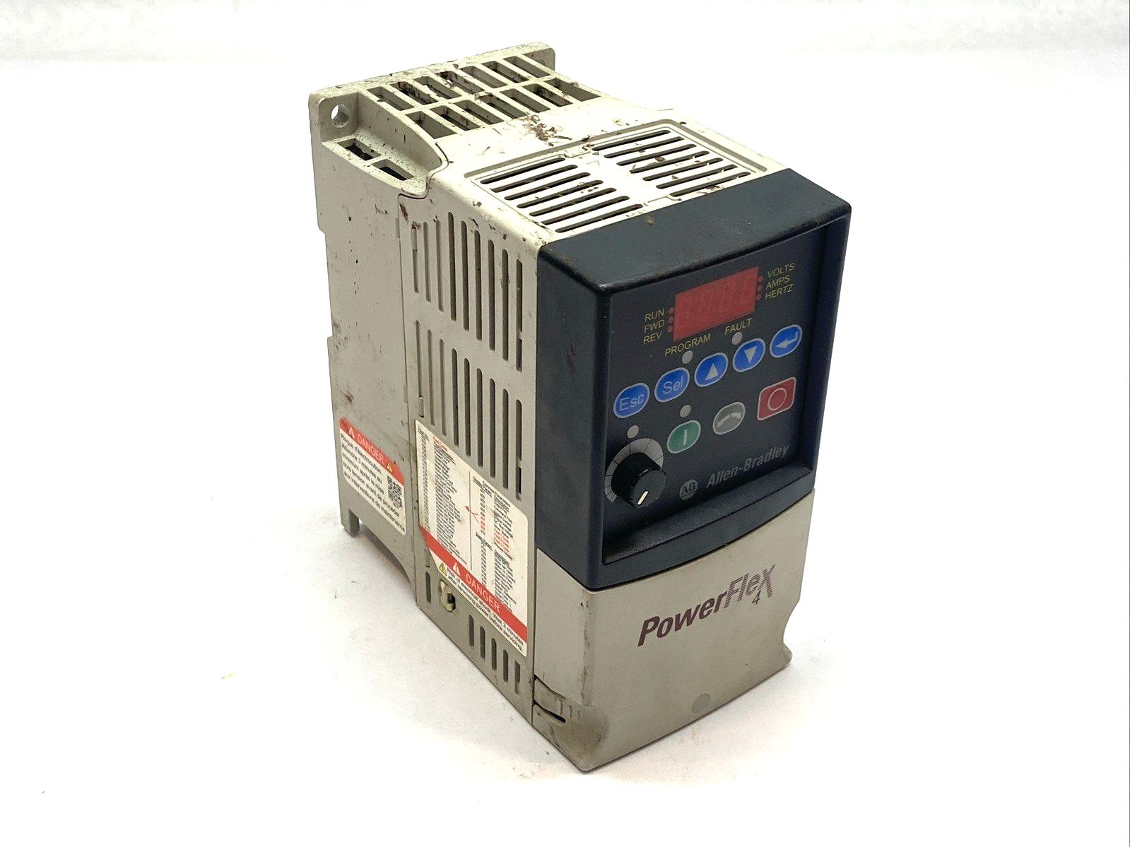 22A-D4P0N104 | Allen Bradley Ser A Powerflex 4 AC Drive 1.5kW 2HP 3 Phase- For parts or not working - Maverick Industrial Sales