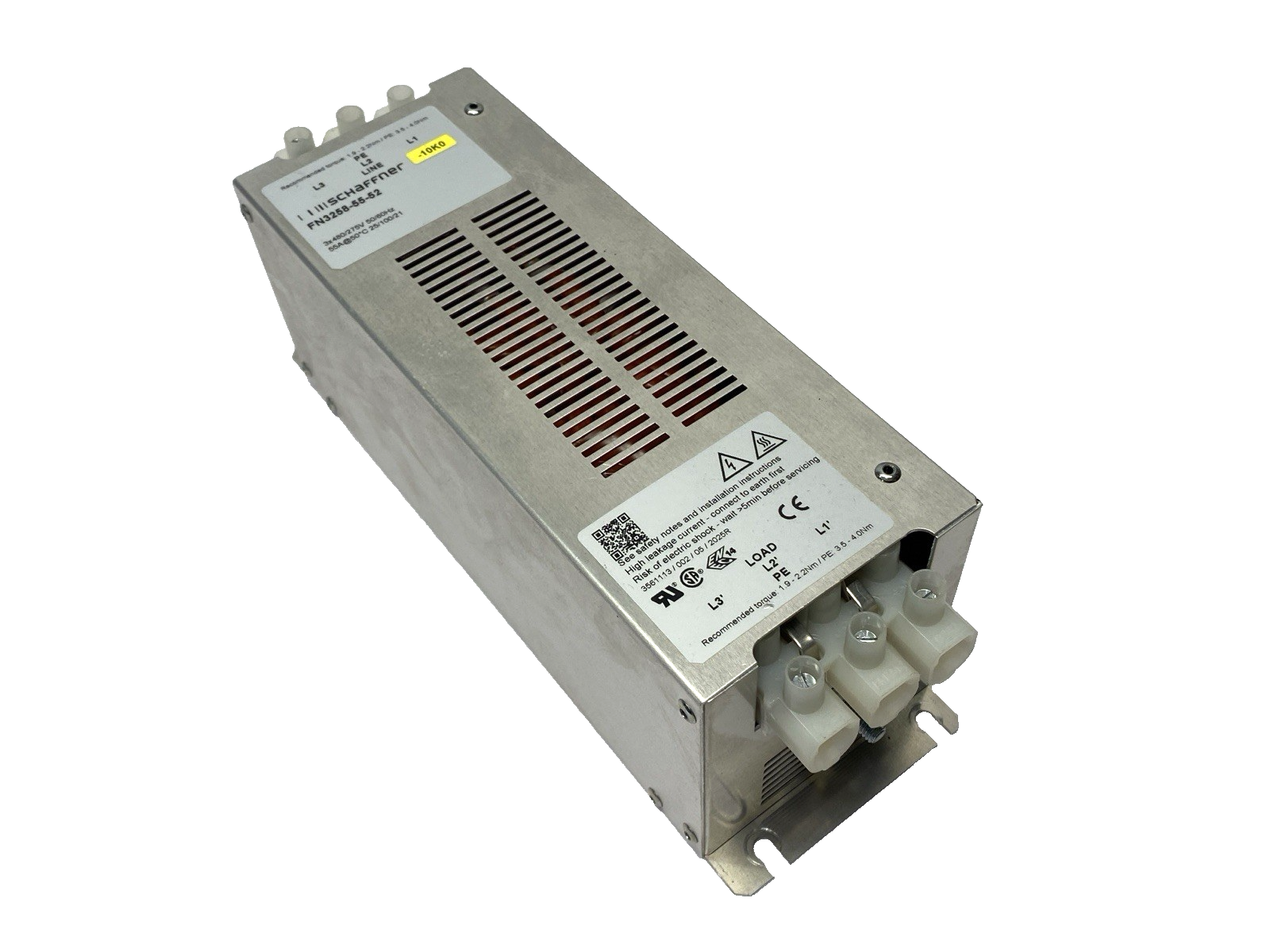 Schaffner FN3258H-130-35 Power Line Filter 3-Phase 520/300V 130A - Maverick Industrial Sales