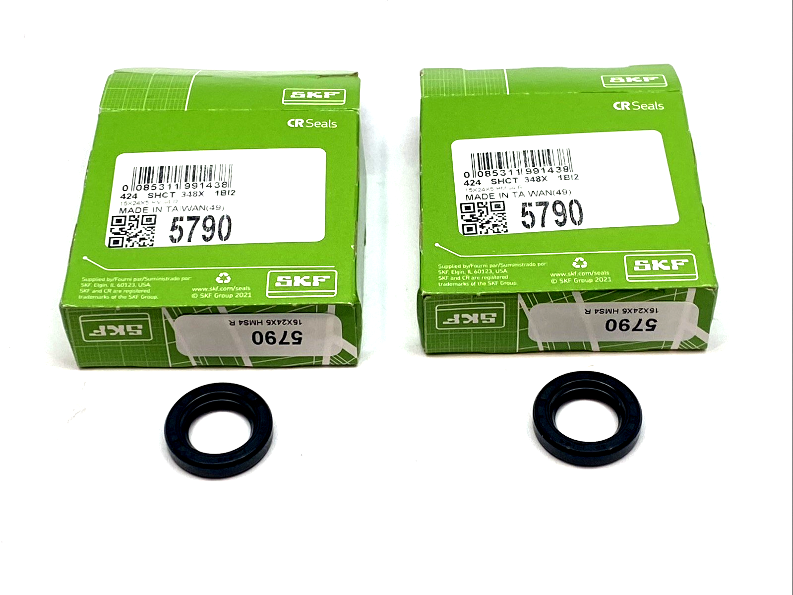 SKF 5790 Single Lip Oil Seal 15mm x 24mm x 5mm LOT OF 2 - Maverick Industrial Sales