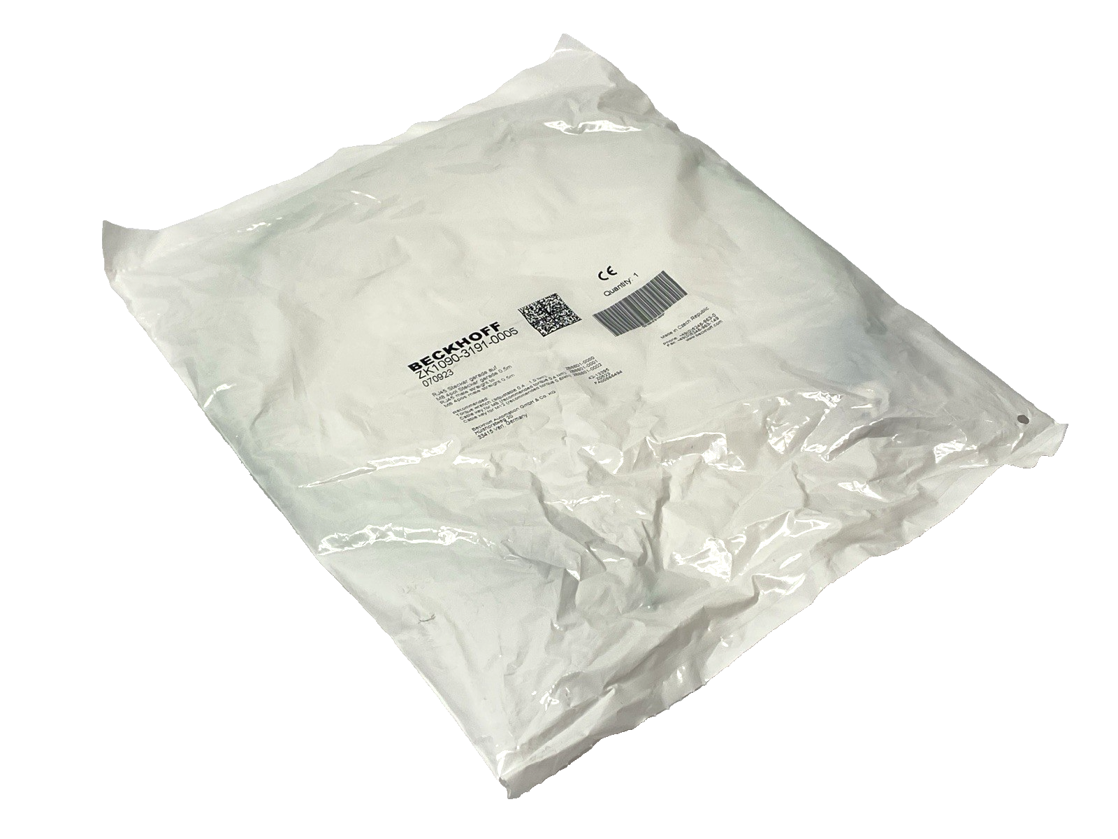 Beckhoff ZK1090-3191-0005 Double-Ended Ethernet Cable RJ45 to M8 070923 - Maverick Industrial Sales