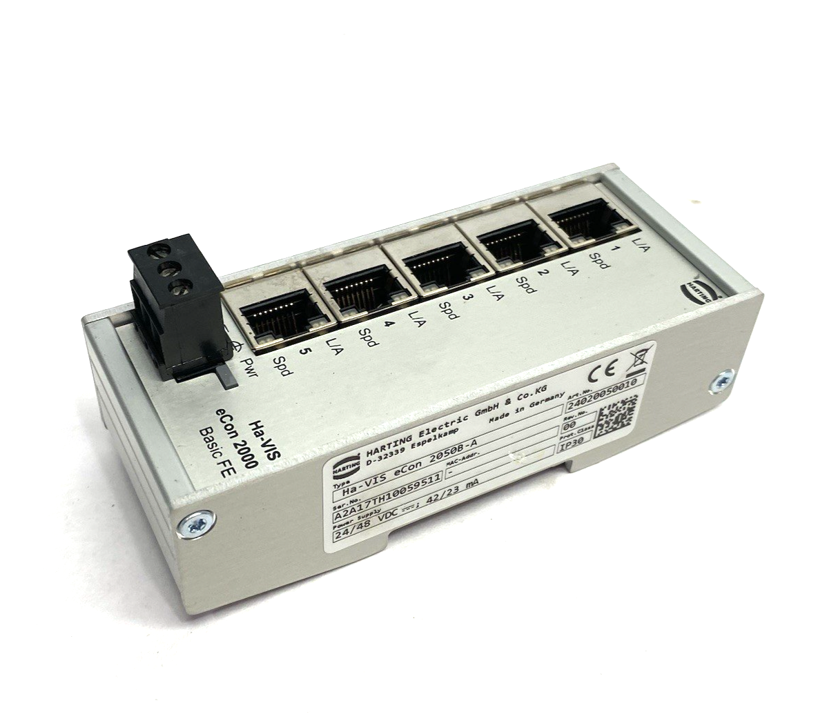 24020050010 | Harting Industrial Ethernet Switch Ha-VIS eCon 2050B-A - Used - Maverick Industrial Sales