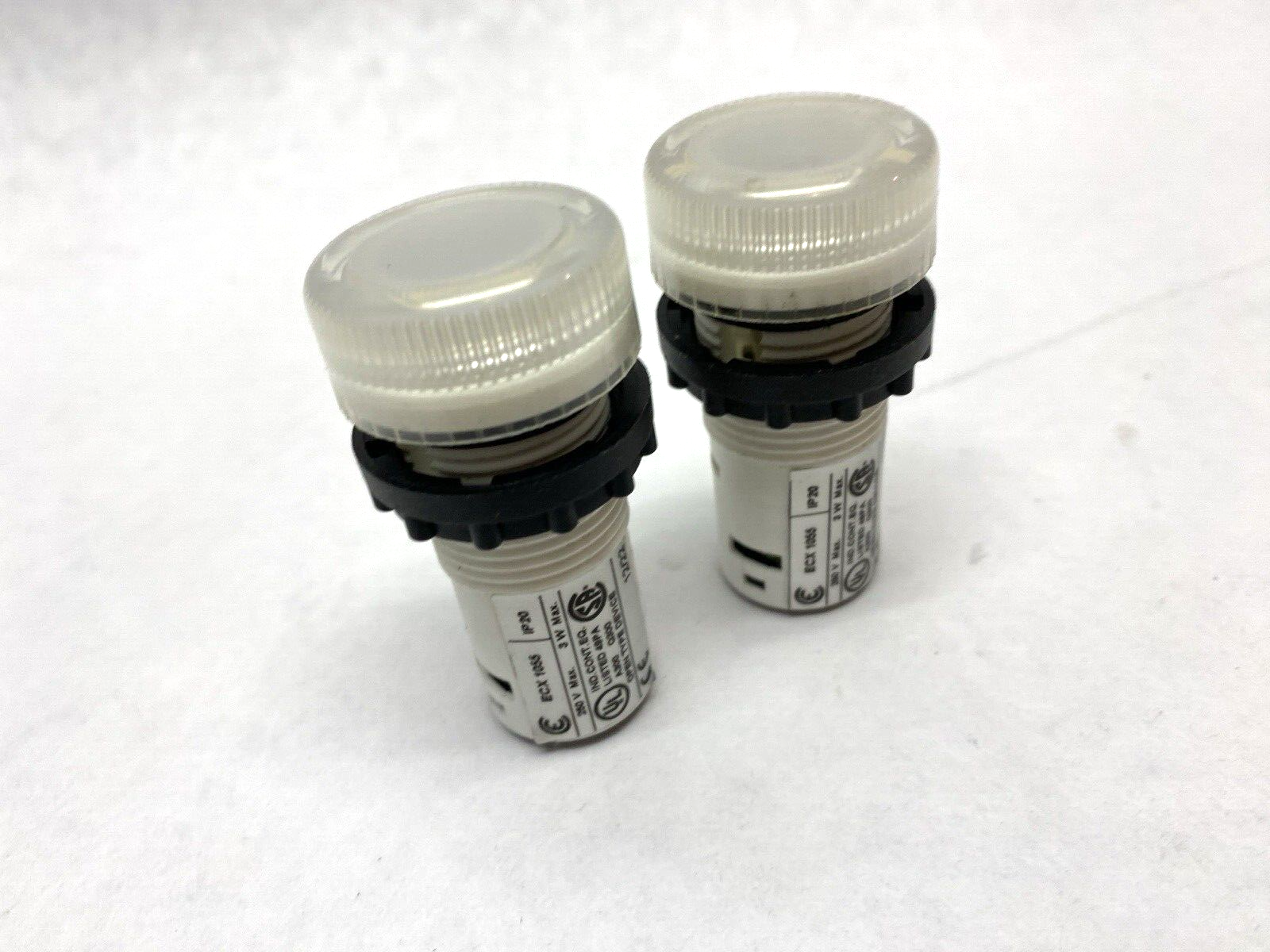 Automation Direct ECX1055-24 Incandescent Indicating Light White 24V LOT OF 2 - Used - Maverick Industrial Sales