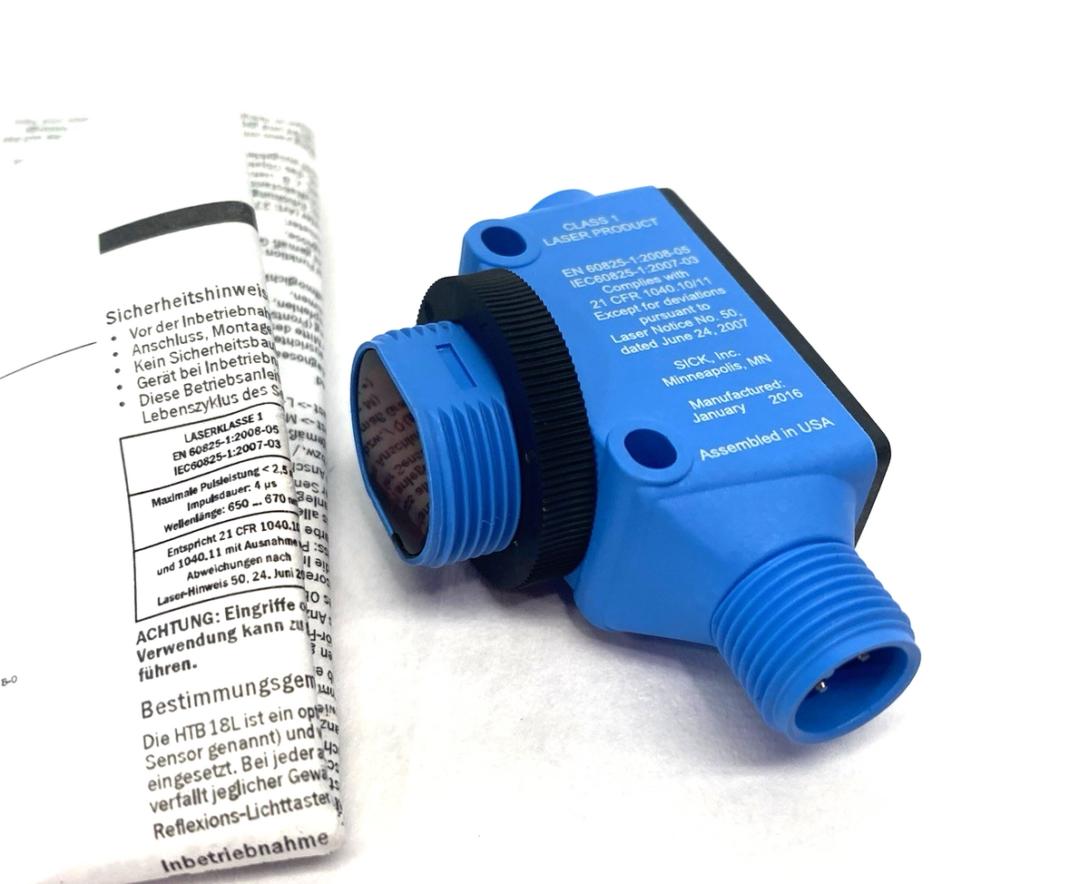 HTB18L-P4A5BB | Sick SureSense Photoelectric Proximity Sensor M12 4-Pin 1073611 - New – Open box - Maverick Industrial Sales