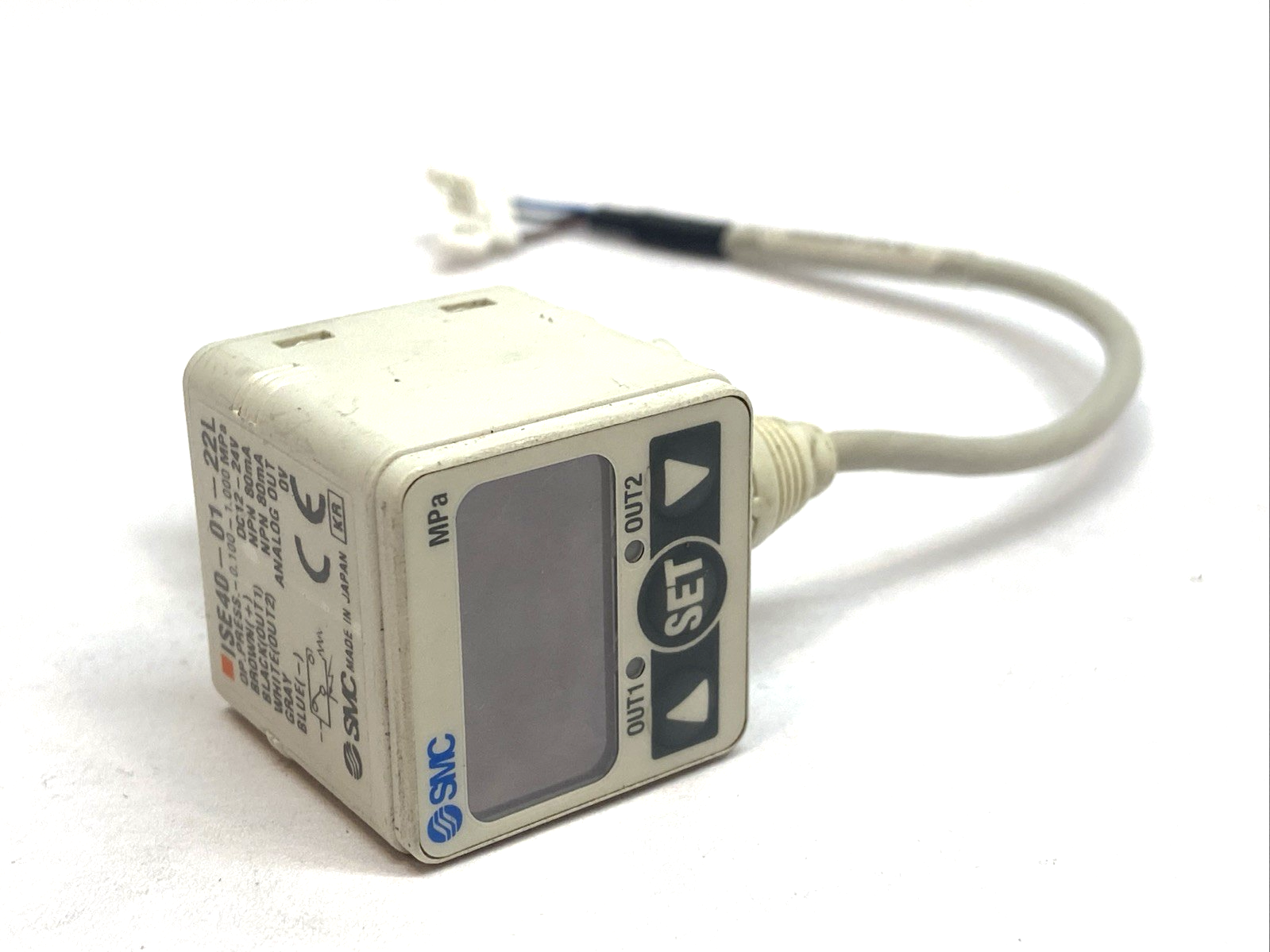 SMC ISE40-01-22L Digital Pressure Switch 0.1-1.0MPa 12-24V - Maverick Industrial Sales