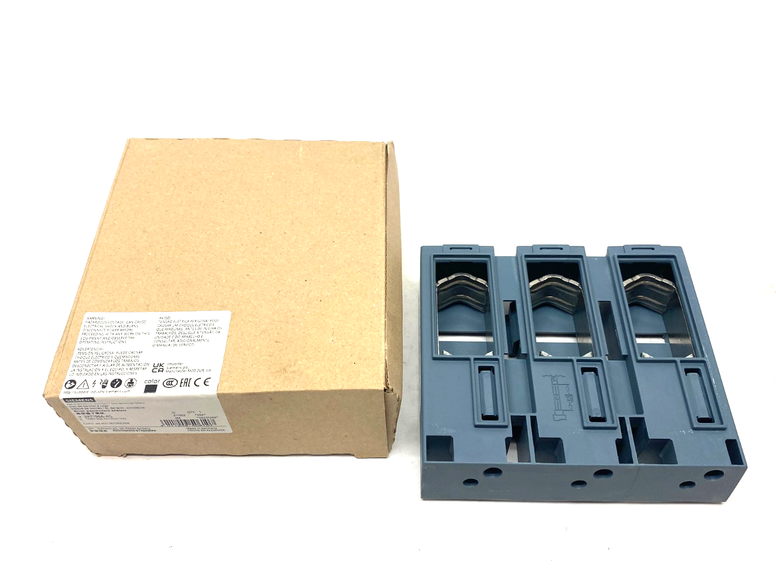 Siemens 3RT1966-4G Framing Terminal Block Box Up to 240mm² Conductor S10/S12 - Maverick Industrial Sales