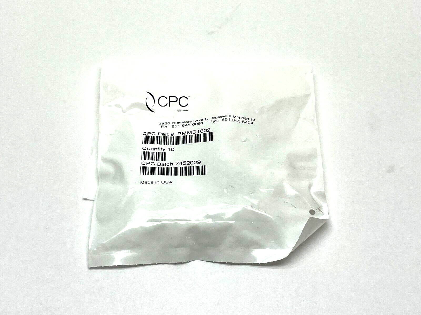 PMMD1602 | CPC 1/8" Hose Barb Valved MM Coupling Body PKG OF 10 - New - Maverick Industrial Sales