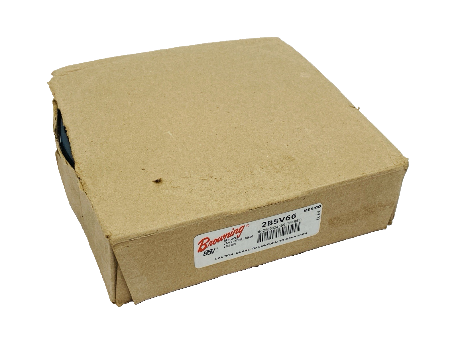 Browning 2B5V66 V-Belt Pulley 2-Groove 0.5"-2.4375" Bushing Range 6.88" OD - Maverick Industrial Sales