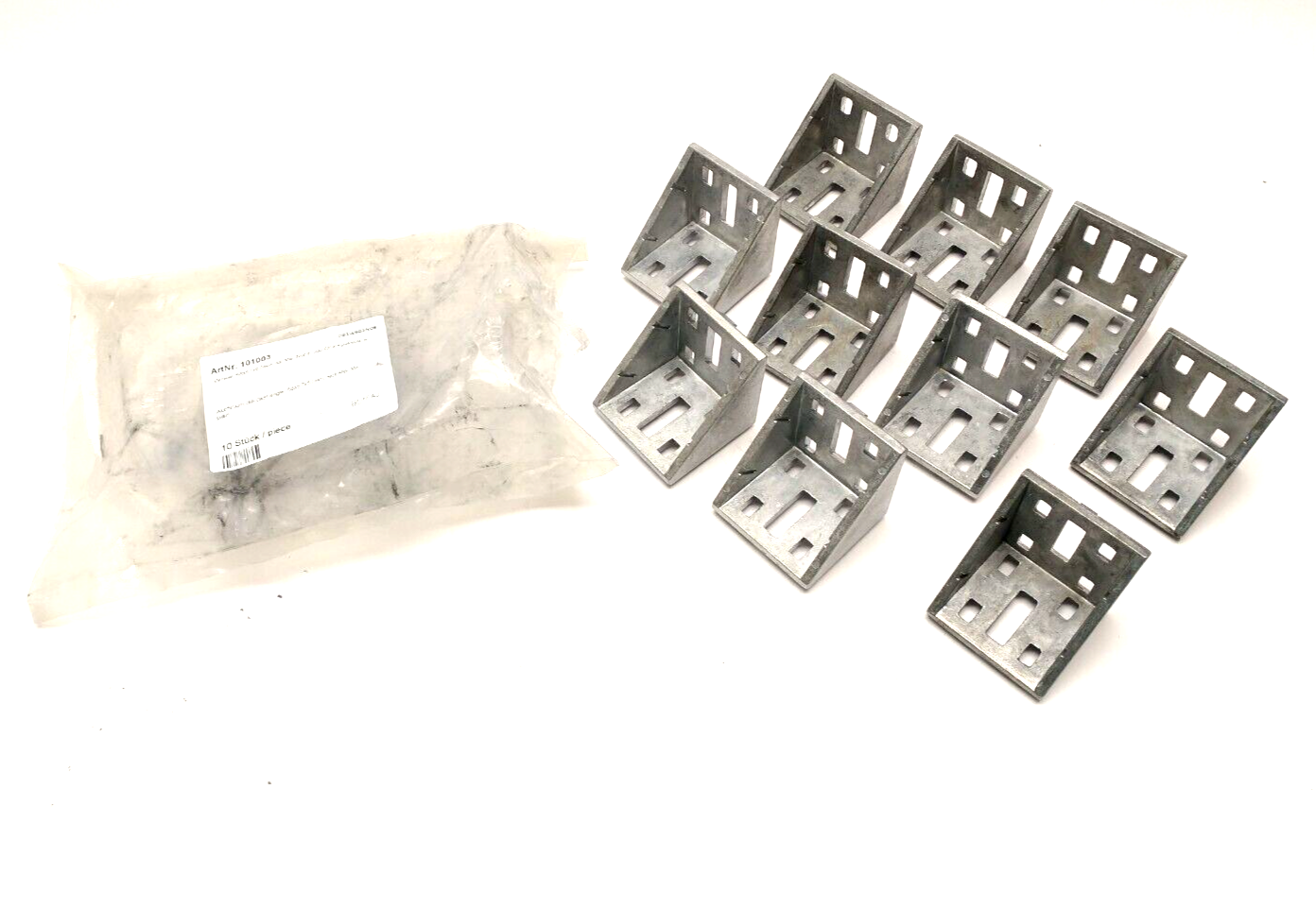 101003, 093W603N08 | Fath 101003 Aluminum Angle Bracket 58x57x57mm 093W603N08 LOT OF 10 - New – Open box - Maverick Industrial Sales