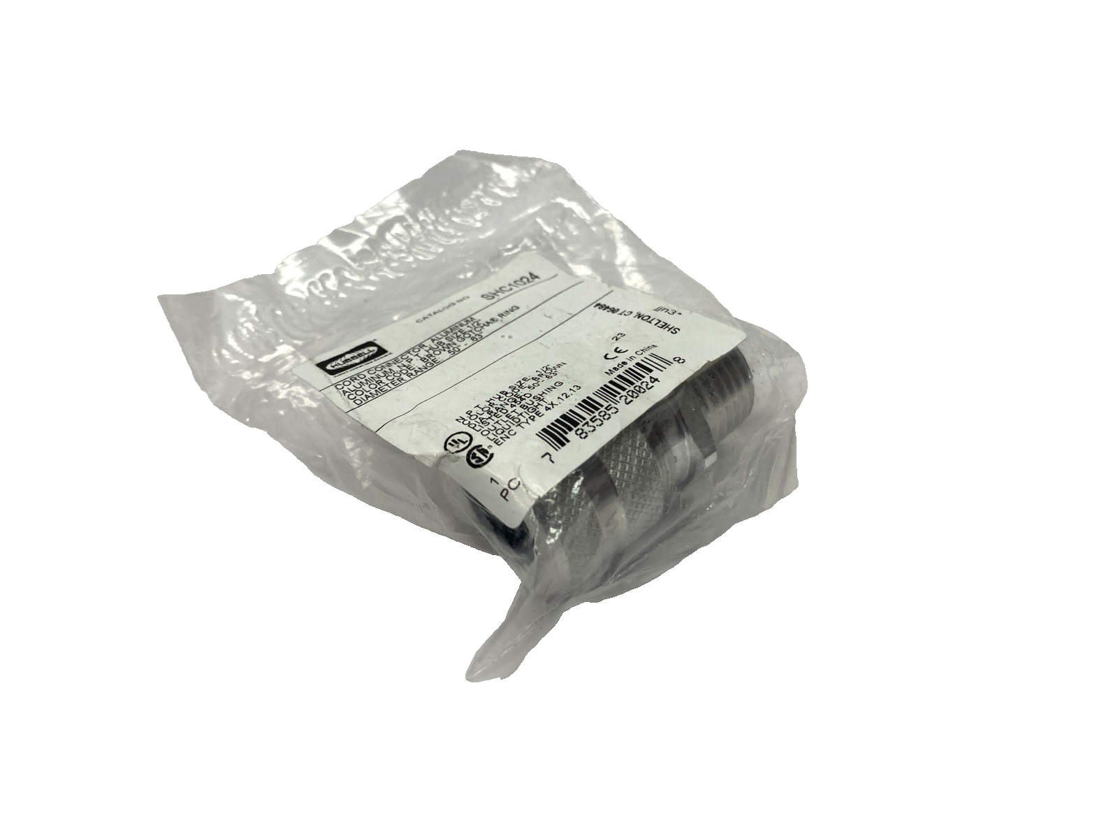 SHC1024 | Hubell Kellems Aluminum Cord Connector 1/2" Hub Size .5-.63" - New - Maverick Industrial Sales