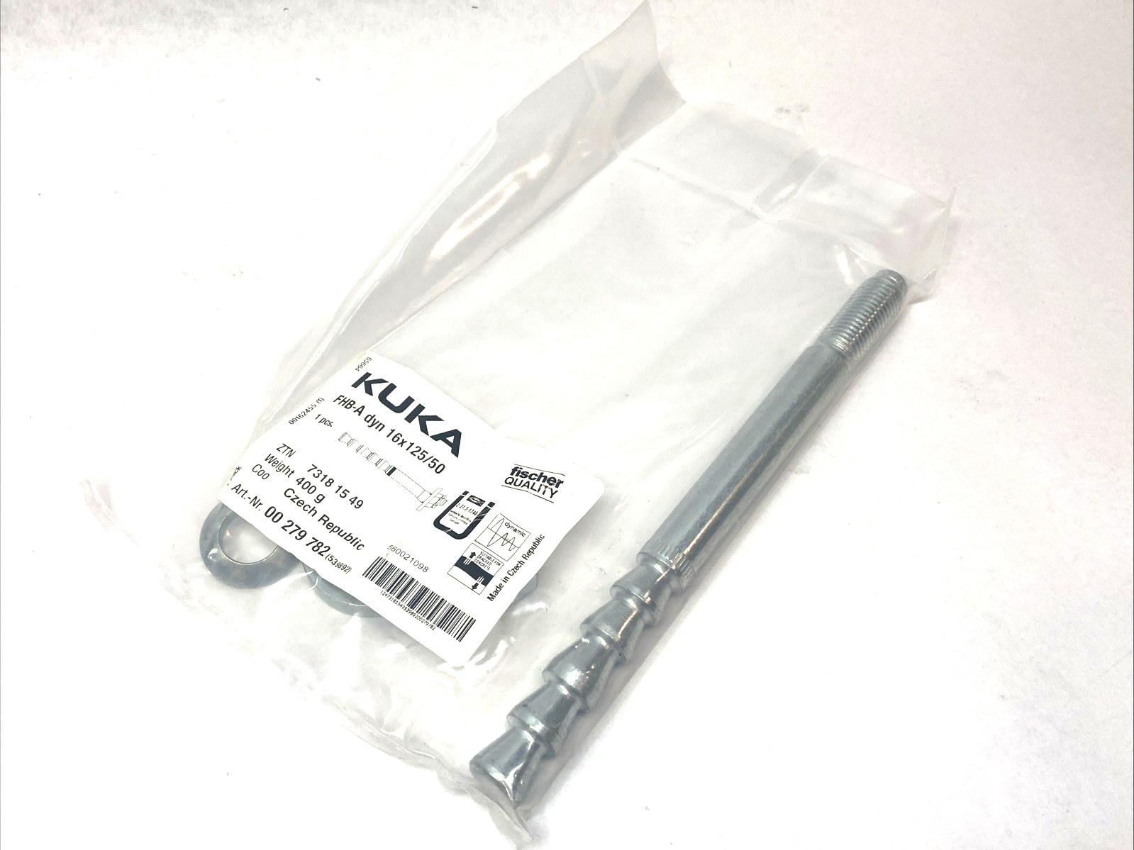 00 279 782 | KUKA FHB-A Dyn 16x125/50 Steel Anchor Kit - New - Maverick Industrial Sales