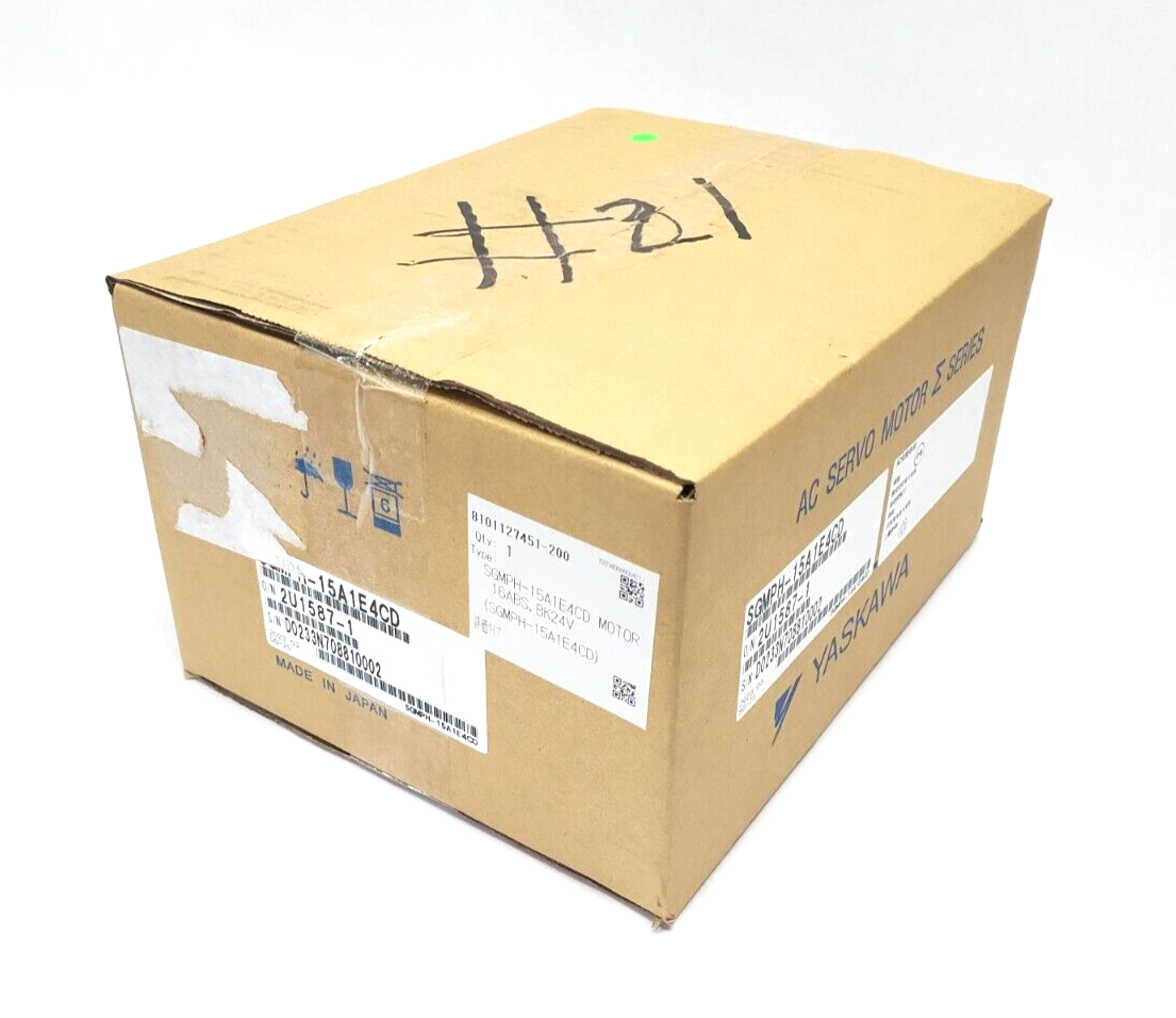 Yaskawa SGMPH-15A1E4CD AC Servo Motor, 16ABS, BK24V - Maverick Industrial Sales