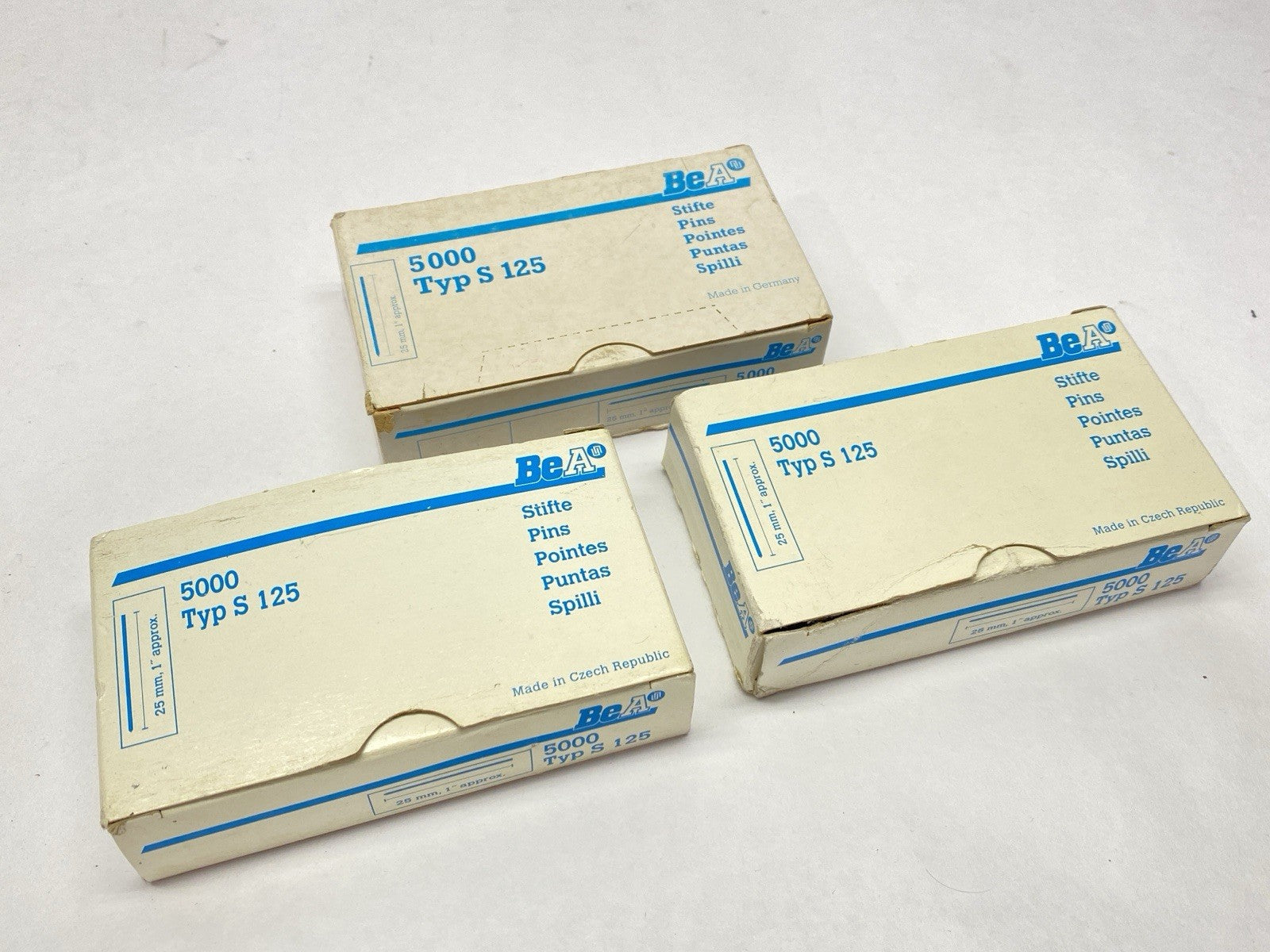 5000 Type S 125 | BeA Pins LOT OF 3 BOXES - New – Open box - Maverick Industrial Sales