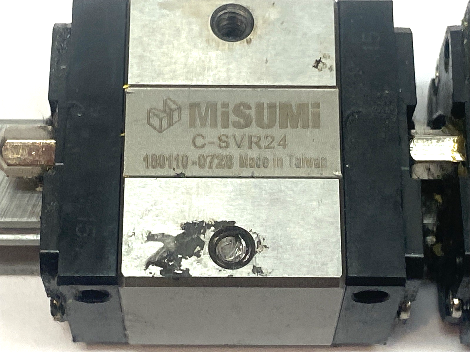 C-SVR24 | Misumi Linear Guide Blocks w/ Guide Rail 46 1/2" (1180mm)- Used - Maverick Industrial Sales