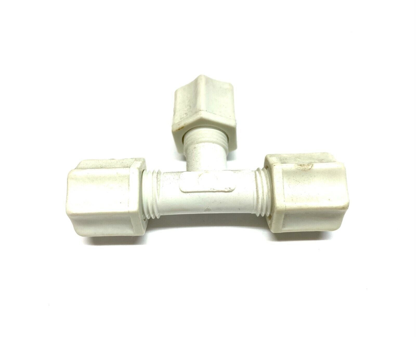 Jaco 70-5-M-N Union Tee Fitting 5/16" Tube 1/2-20" Thread White - New – Open box - Maverick Industrial Sales