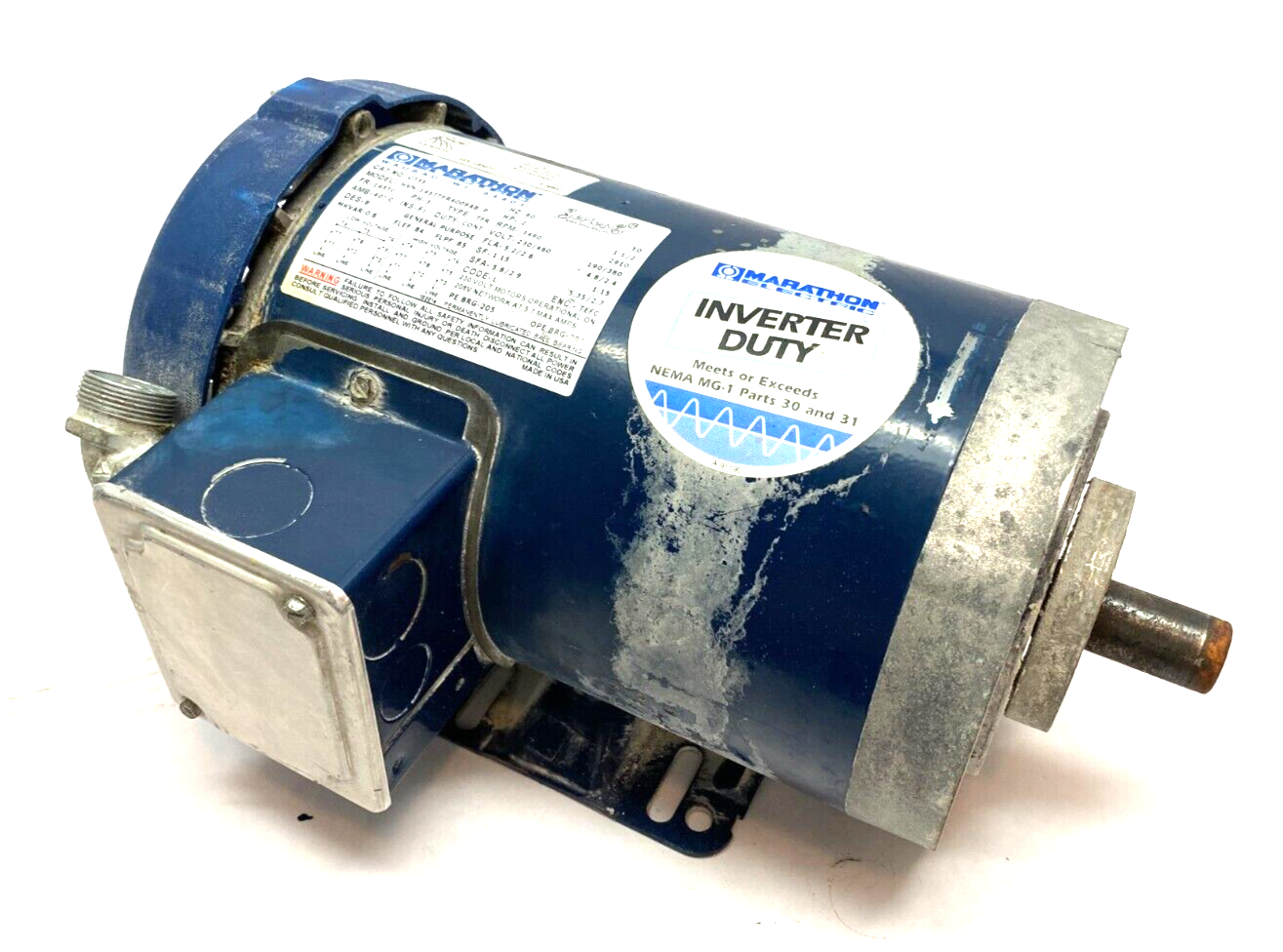 Marathon U735 Series E Inverter Duty Motor 145TC Frame 3490 Rpm 2HP 145TTFR4009 - Maverick Industrial Sales