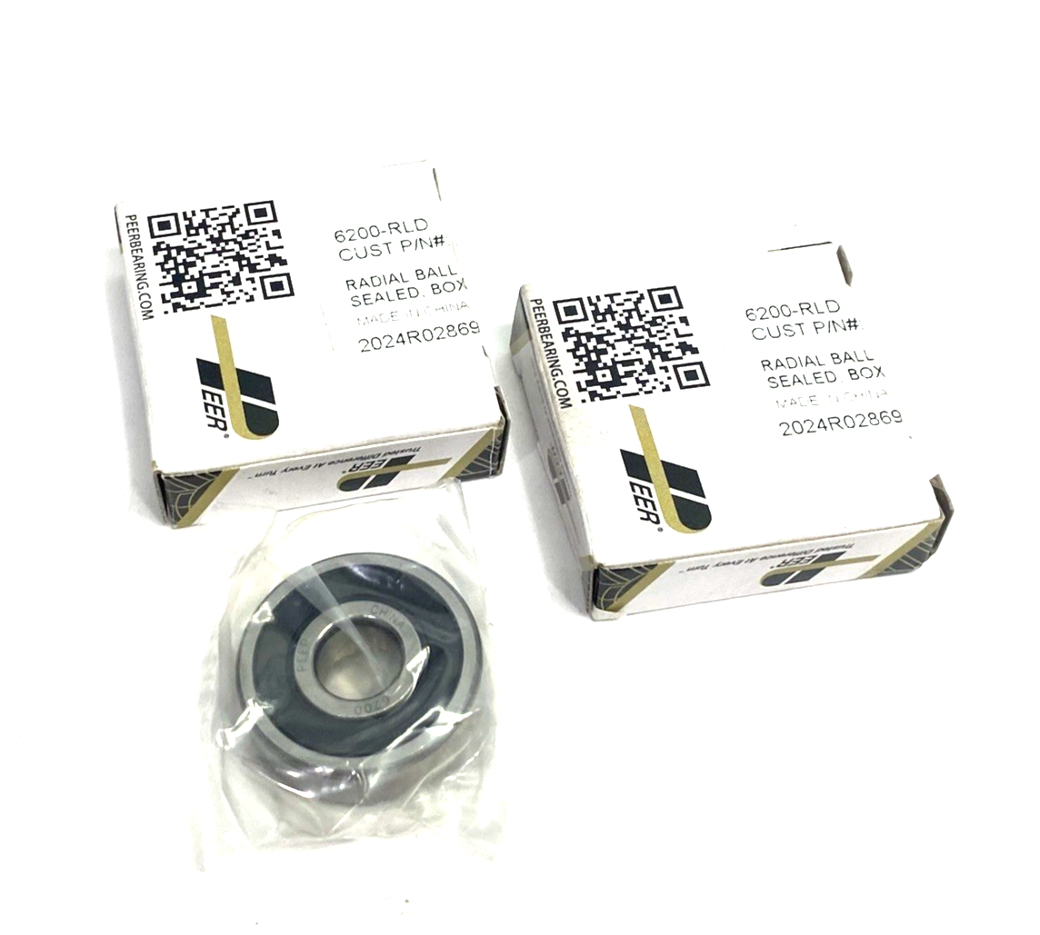 Peer 6200-RLD Radial/Deep Groove Ball Bearing 10mm ID LOT OF 2 - Maverick Industrial Sales