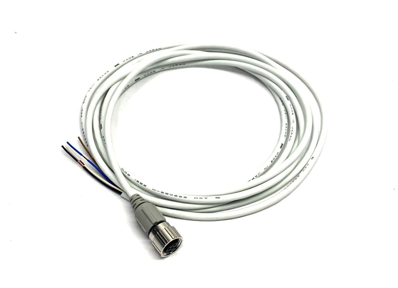 SMC ZS-37-A Clamp On Flow Sensor Lead Wire Cordset M12 Female 4-Pin 3m - Maverick Industrial Sales