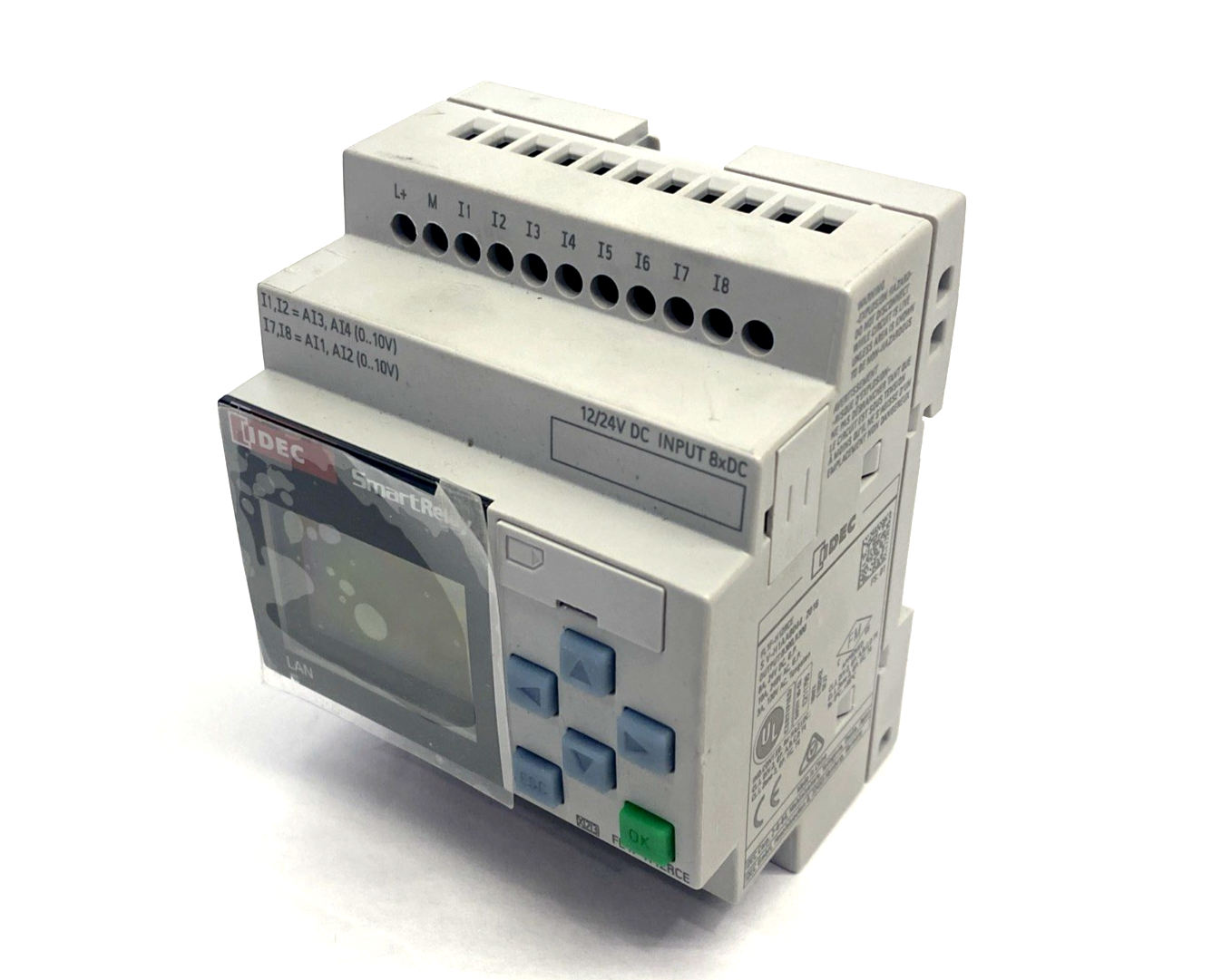 FL1F-H12RCE | IDEC SmartRelay, CPU, 12-24VDC 8 Input, 4 Output Relay 10A - Used - Maverick Industrial Sales
