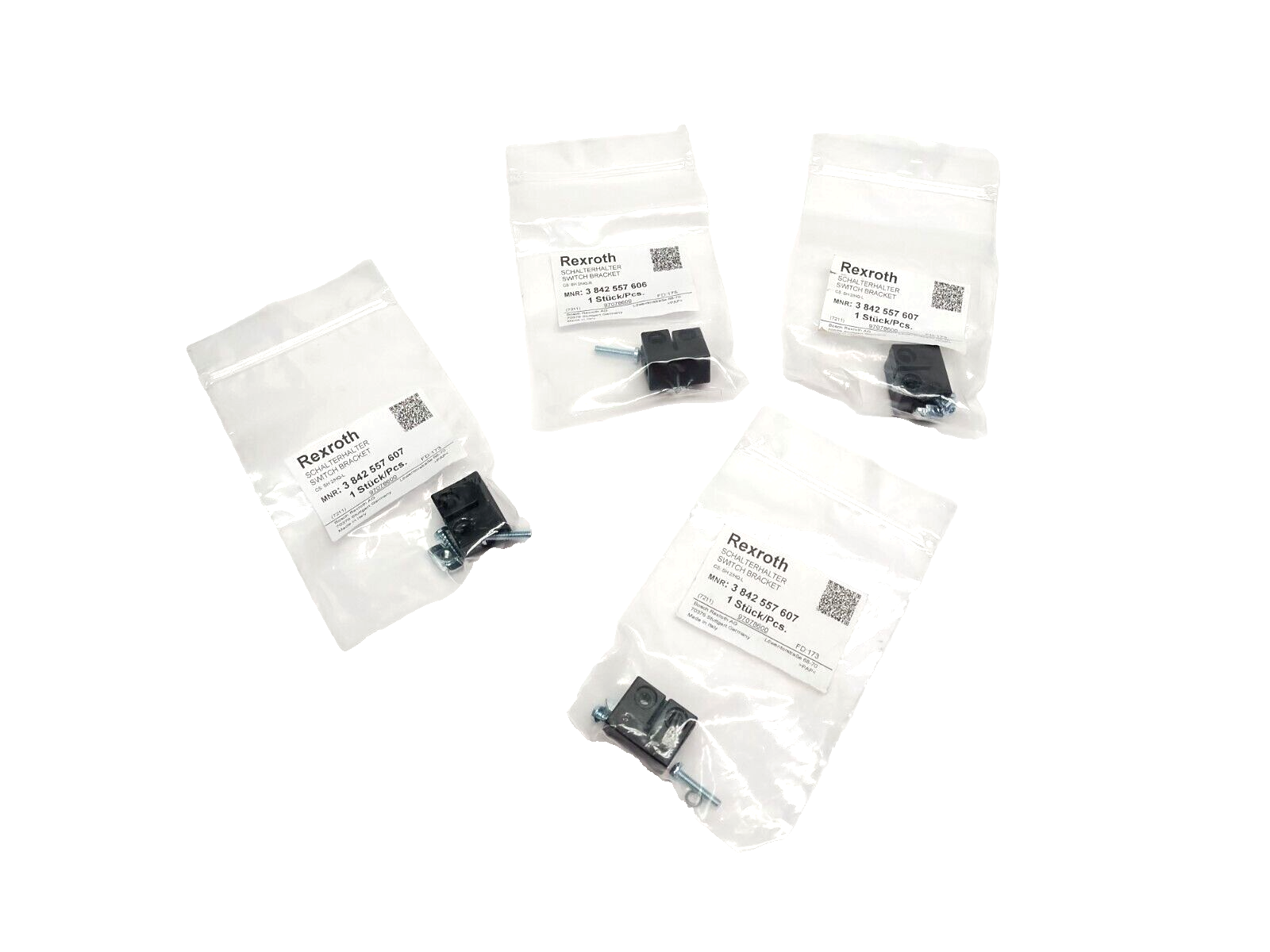 Bosch Rexroth 3842557607 Switch Bracket SH 2/HQ-L LOT OF 4 - Maverick Industrial Sales