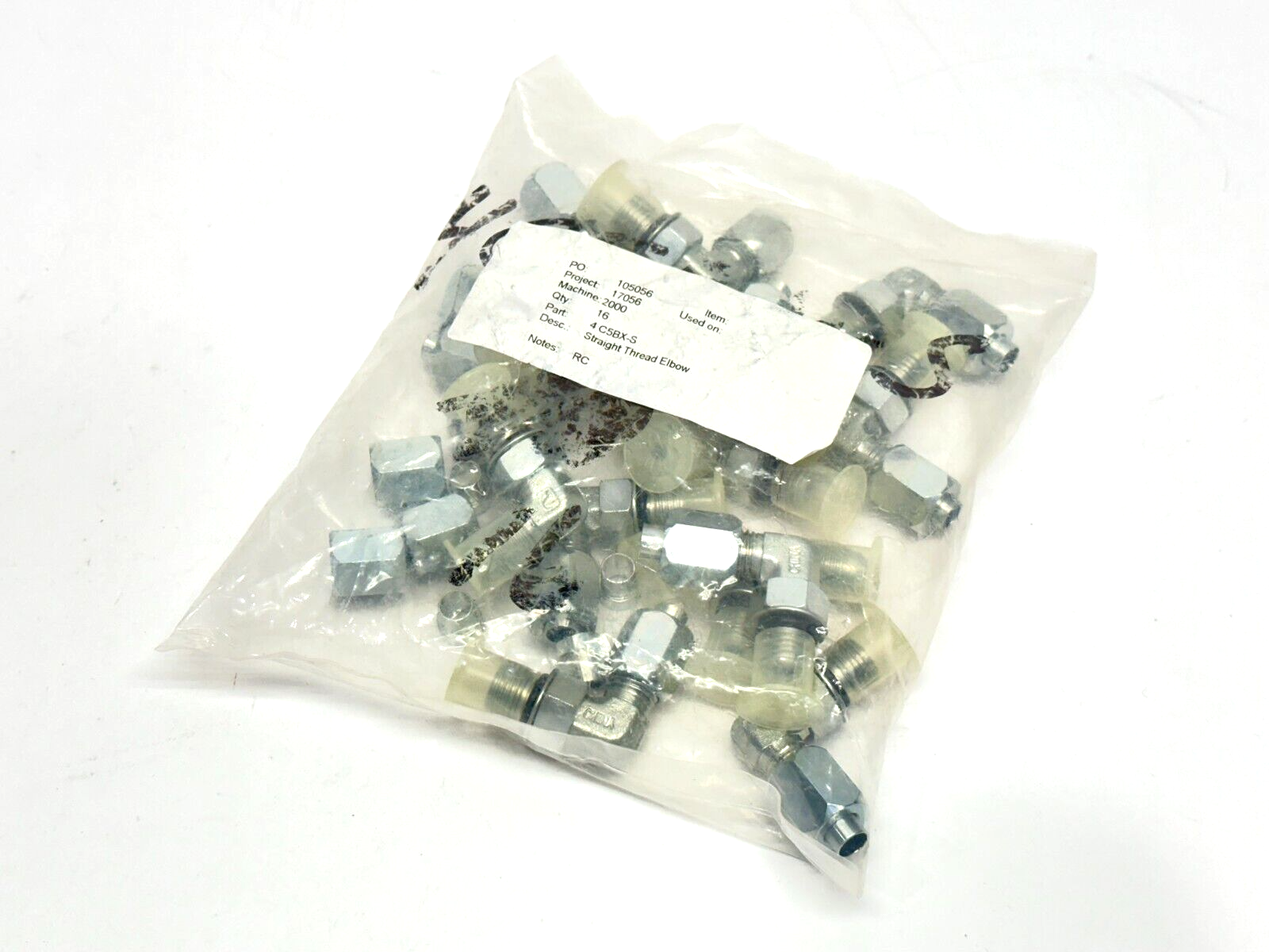 Parker 4 C5BX-S Triple-Lok Elbow 37 Degree Flare JIC - Male SAE-ORB PKG OF 16 - New - Maverick Industrial Sales