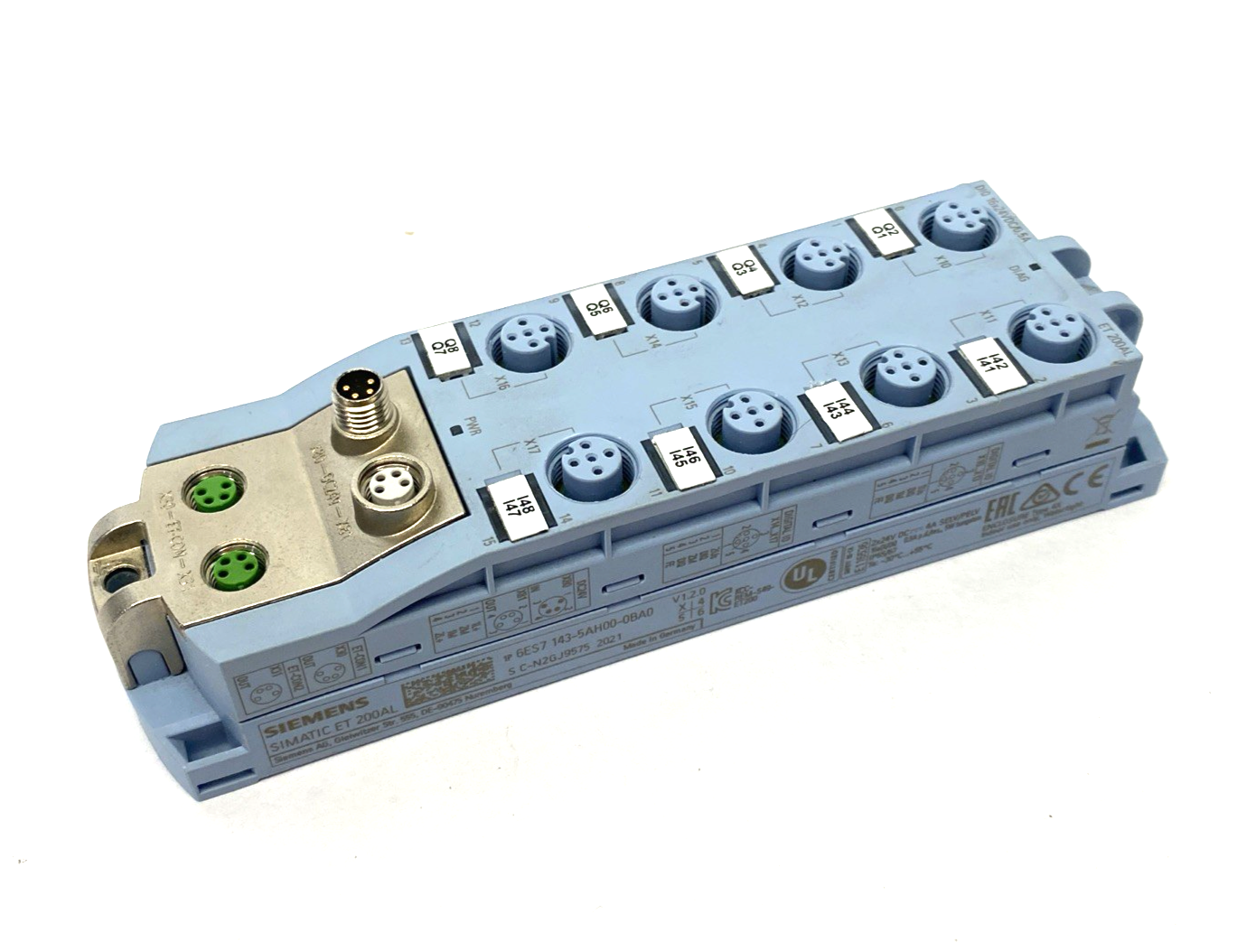 Siemens 6ES7143-5AH00-0BA0 SIMATIC ET 200AL, DIQ 16x24 V DC/0.5 A, 8xM12 - Maverick Industrial Sales