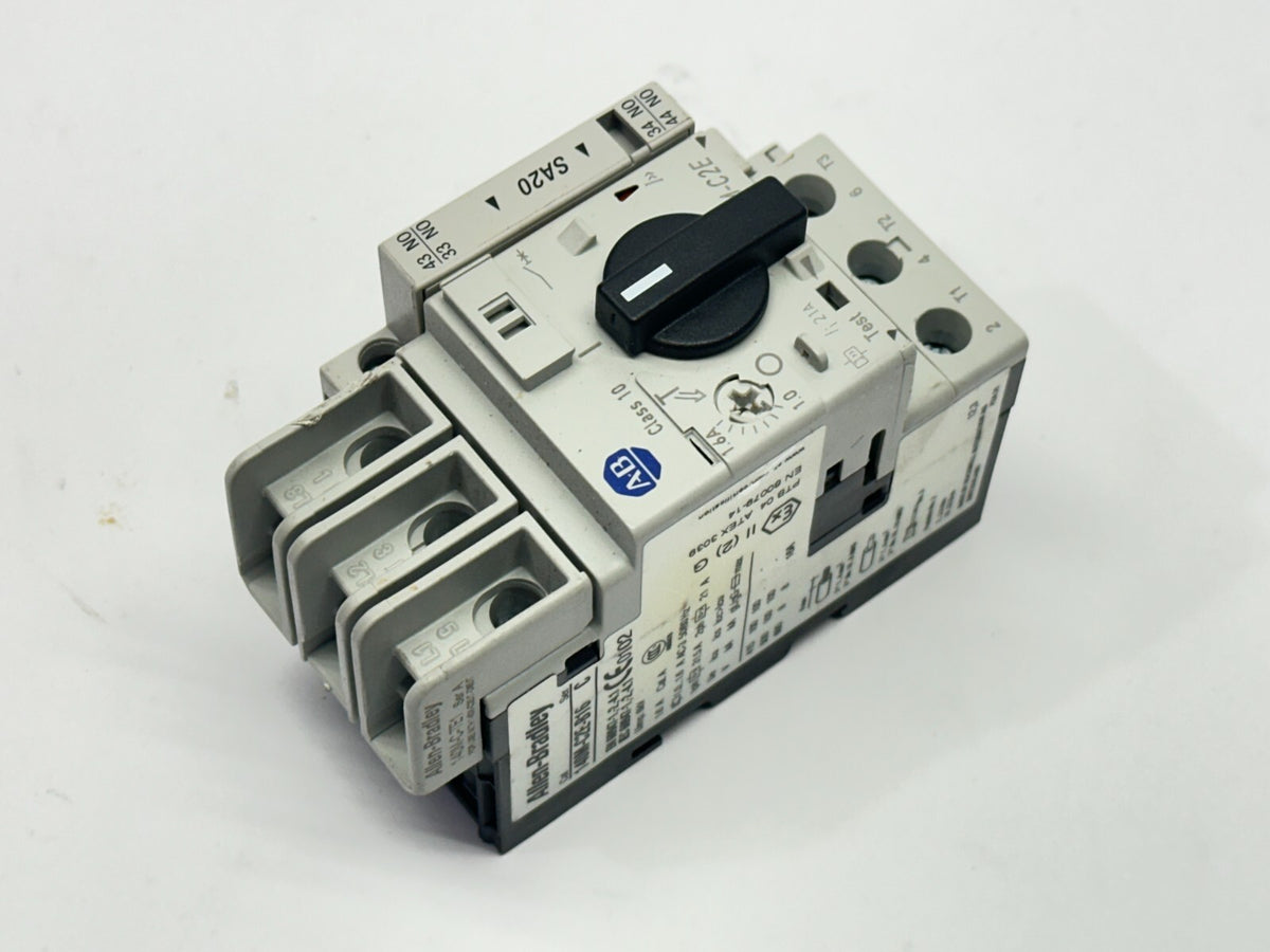 140M-C2E-B16 | Allen Bradley Ser C Circuit Breaker w/ 140M-C-A, 140M-C-TE1 - Used - Maverick Industrial Sales