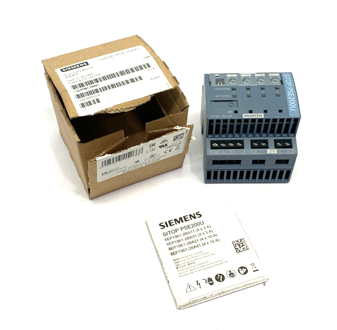 Siemens 6EP1961-2BA21 SITOP PSE200U Selectivity Module, 4-Channel Output - Maverick Industrial Sales