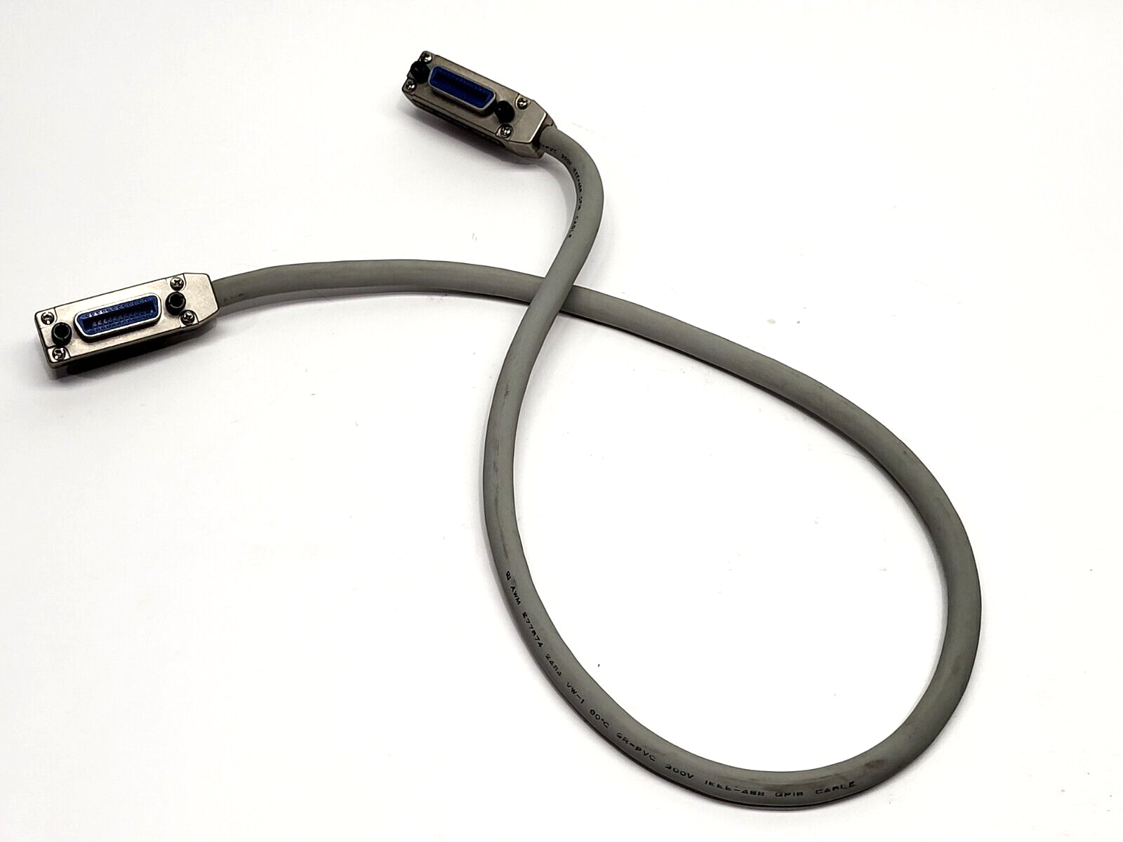 L-Com IEEE-488 GPIB Cable Double-Ended Male to Female Connectors 1m - Used - Maverick Industrial Sales