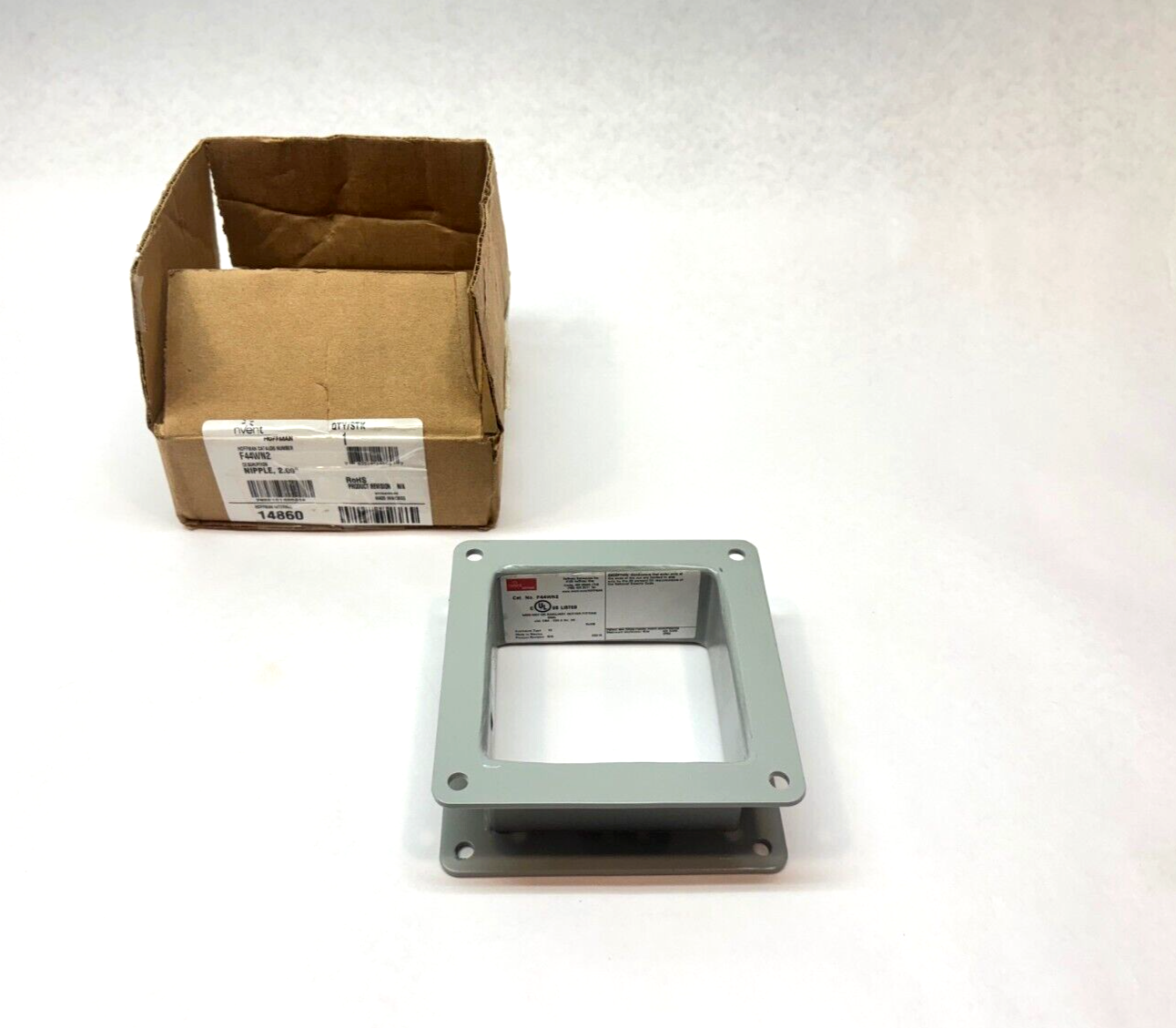 F44WN2 | Hoffman Wireway Nipple, Lay-in 4"x4"x2", No Hardware/Seals - New Other - Maverick Industrial Sales