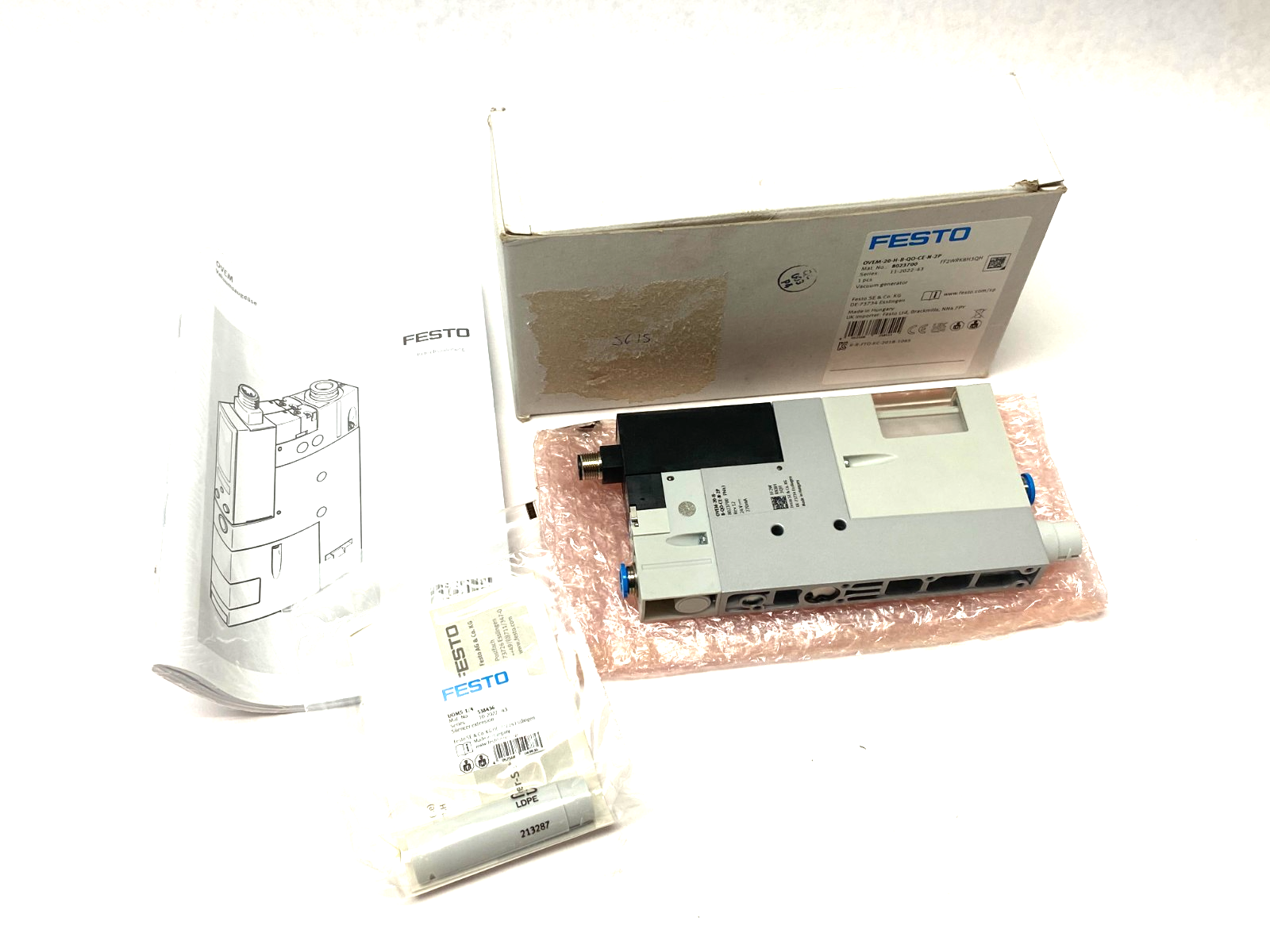 Festo OVEM-20-H-B-QO-CE-N-2P Vacuum Generator 8023700 - Maverick Industrial Sales