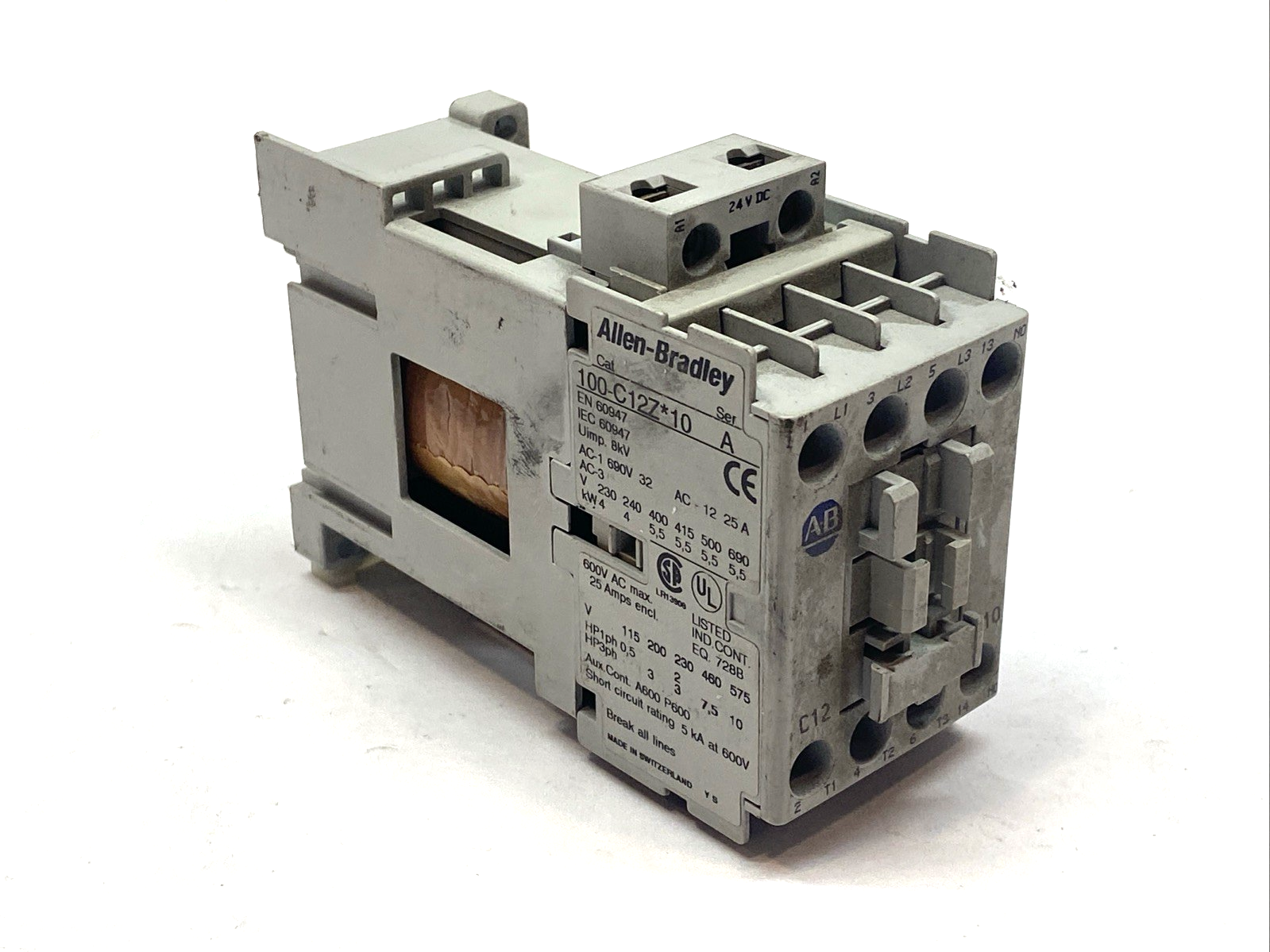 Allen-Bradley 100-C12Z*10 Series A Contactor 12A 3P 600VAC - Maverick Industrial Sales