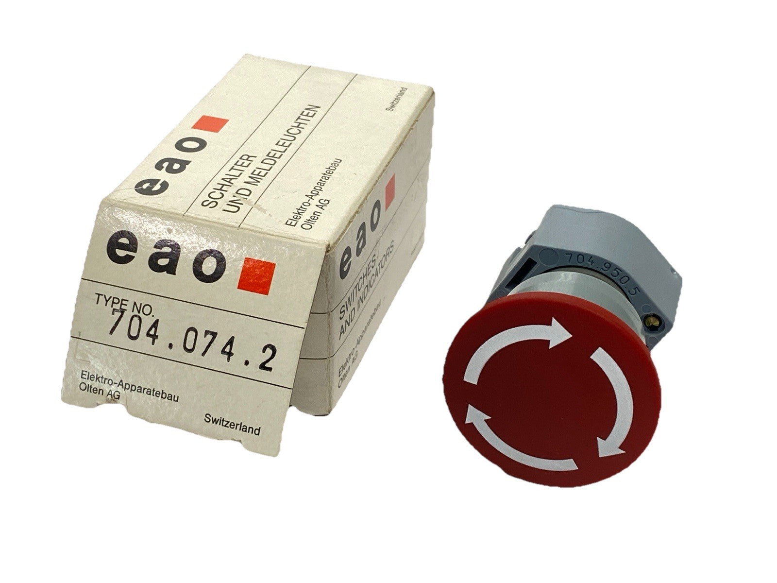 EAO 704.074.2 Round E-Stop Switch Actuator Non-Illuminated - Maverick Industrial Sales