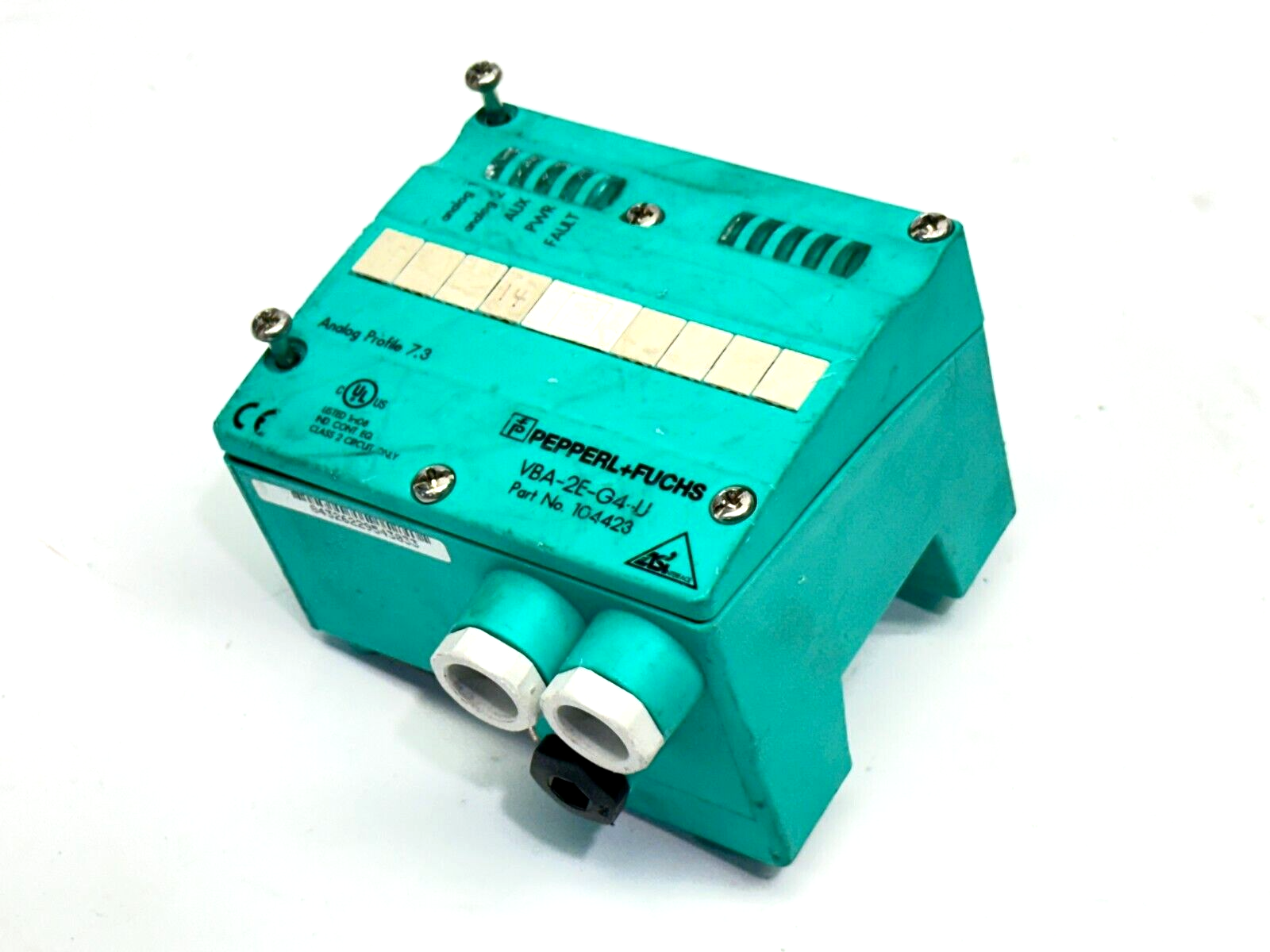 Pepperl+Fuchs VBA-2E-G4-U AS-Interface Analog Module 104423 - For parts or not working - Maverick Industrial Sales