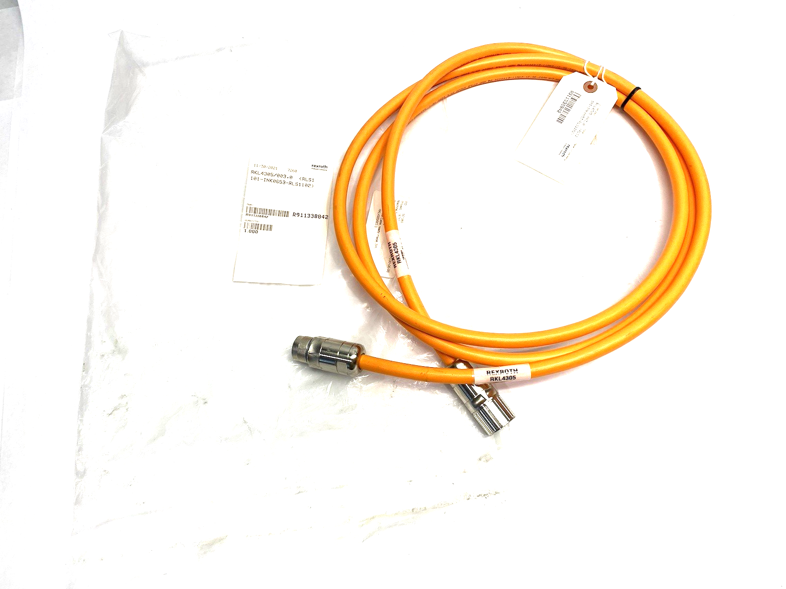 R911338842 | Bosch Rexroth Power Cable, RKL4305/003,0 (RLS1101-INK0653-RLS1102) - New Other - Maverick Industrial Sales