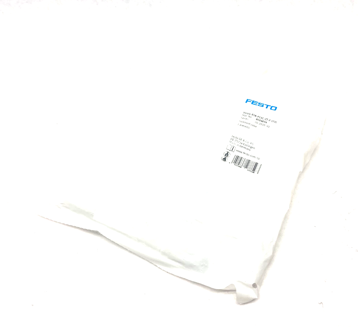 Festo VUVG-B18-P53C-ZT-F-1T1L Solenoid Valve, 5/3 Closed, 8004894 - Maverick Industrial Sales