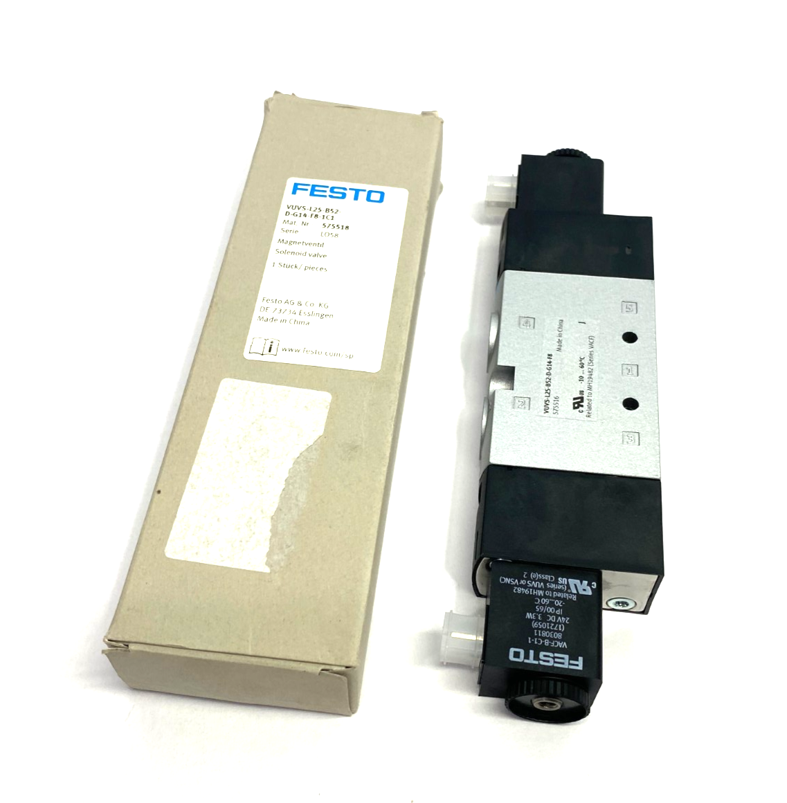 Festo VUVS-L25-B52-D-G14-F8-1C1 Solenoid Valve 5/2, Bistable 575518 - Maverick Industrial Sales