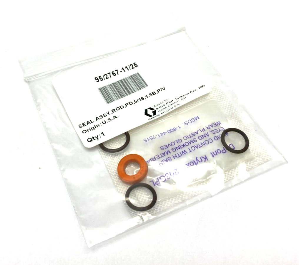 Graco 95/2767-11/25 Seal Assembly Repair Kit ROD PD 5/16" 1.5B P/V - New - Maverick Industrial Sales