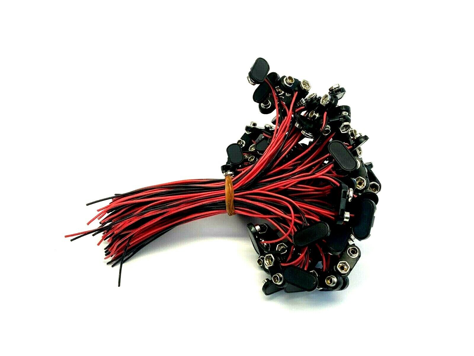 9 Volt Battery Snap Clip Connector with 6" Wire Lead LOT OF 75 - New – Open box - Maverick Industrial Sales