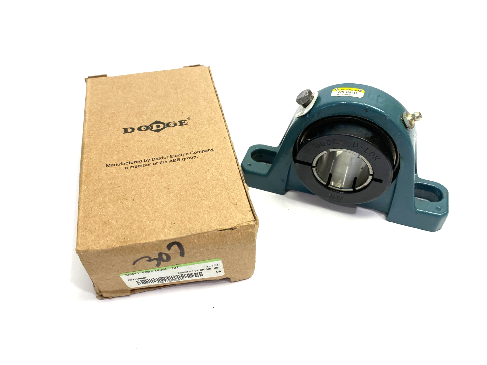 P2B-DLAH-107 | Baldor Dodge Pillow Block Bearing Unit 1-7/16" 128441 - New – Open box - Maverick Industrial Sales