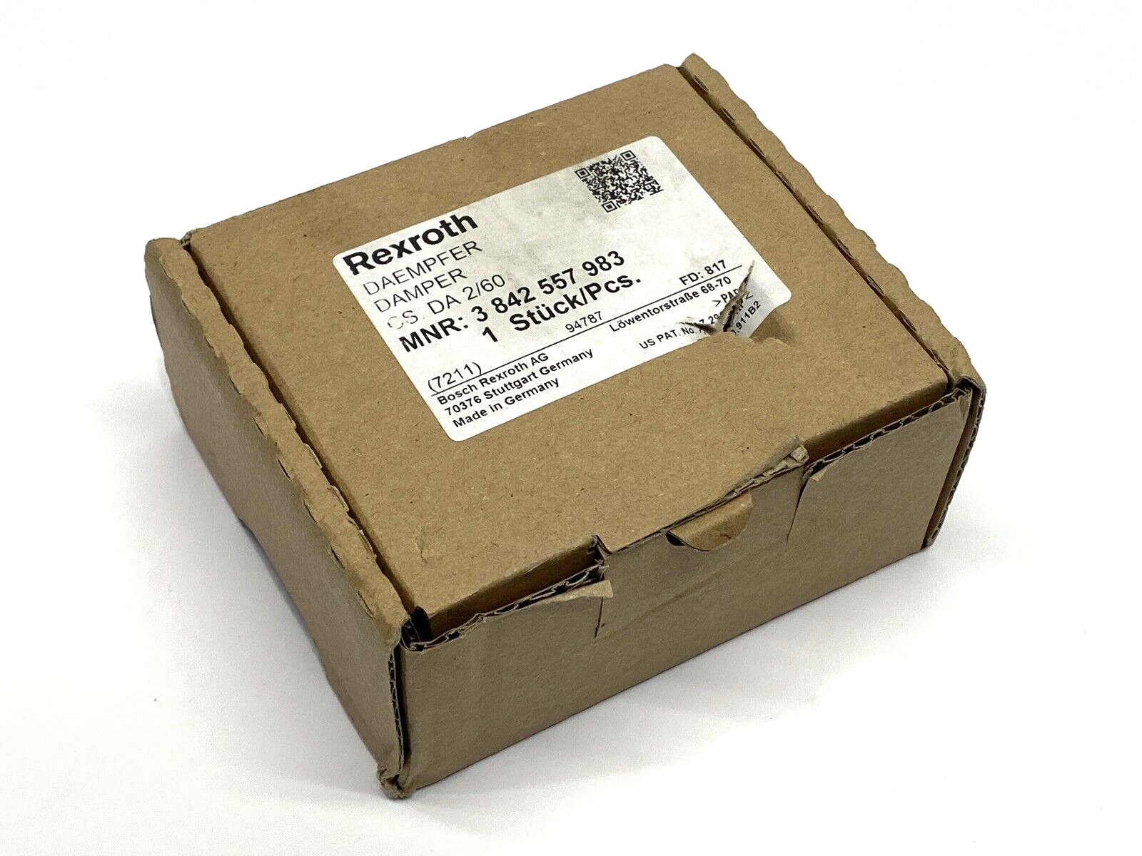 3842557983 | Bosch Rexroth Pneumatic Damper DA 2/60 - New – Open box - Maverick Industrial Sales