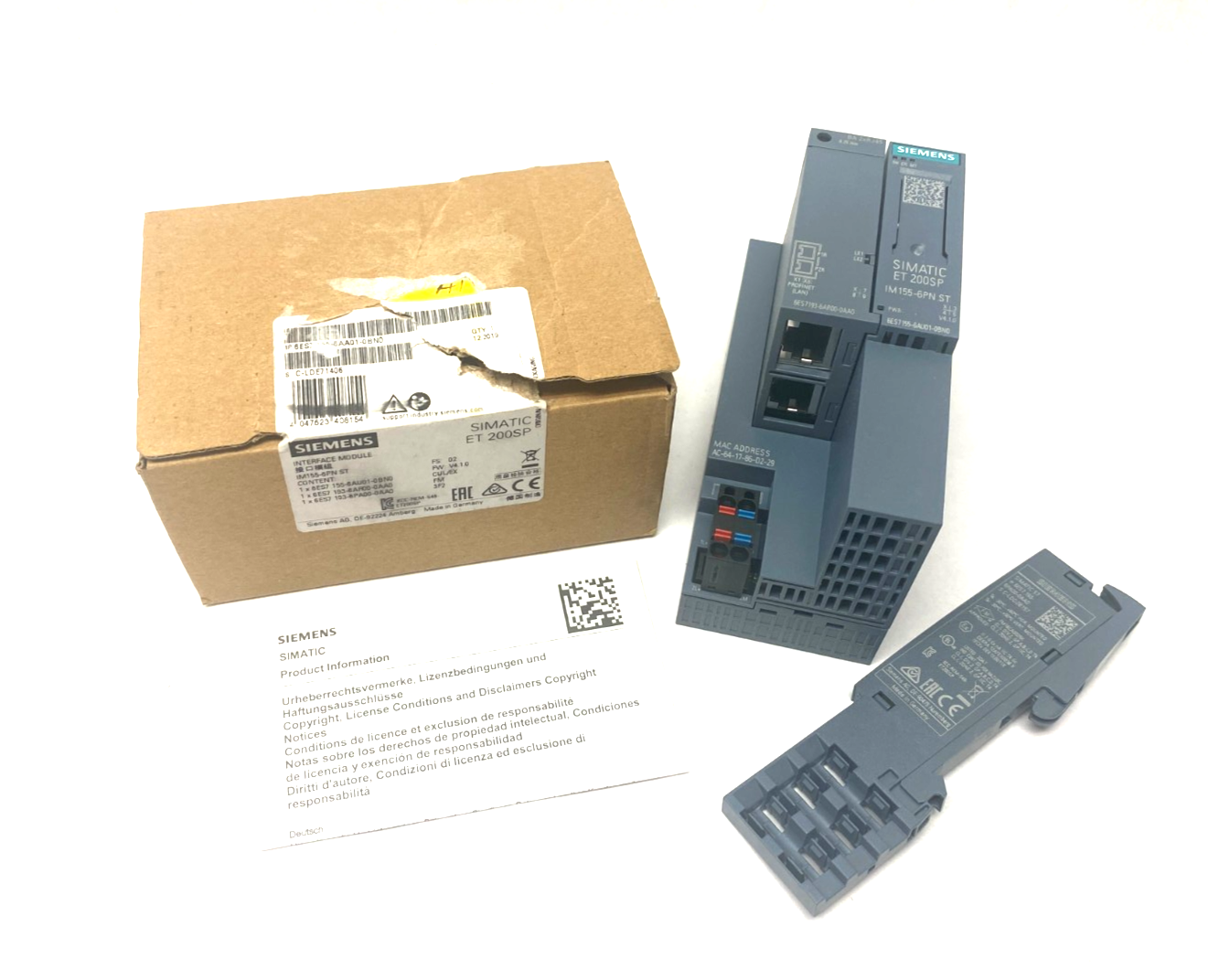 Siemens 6ES7 155-6AA01-0BN0 SIMATIC ET 200SP Interface Module, IM155-6PN ST - Maverick Industrial Sales